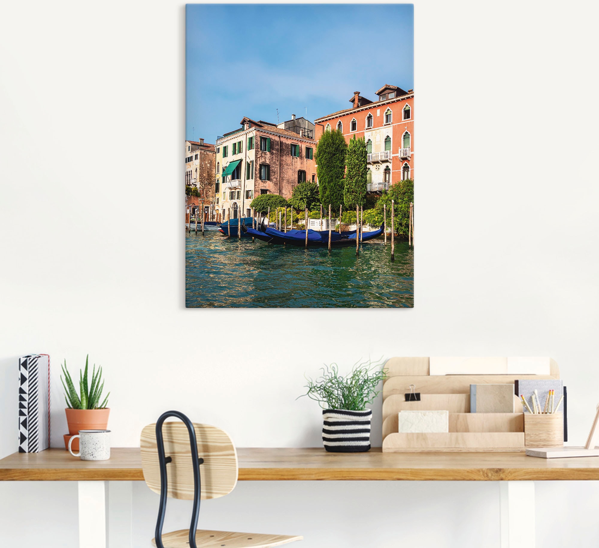 Artland Wandbild »Blick auf historische Gebäude Venedig«, Venedig, (1 St.), als Alubild, Leinwandbild, Wandaufkleber oder Poster in versch. Größen