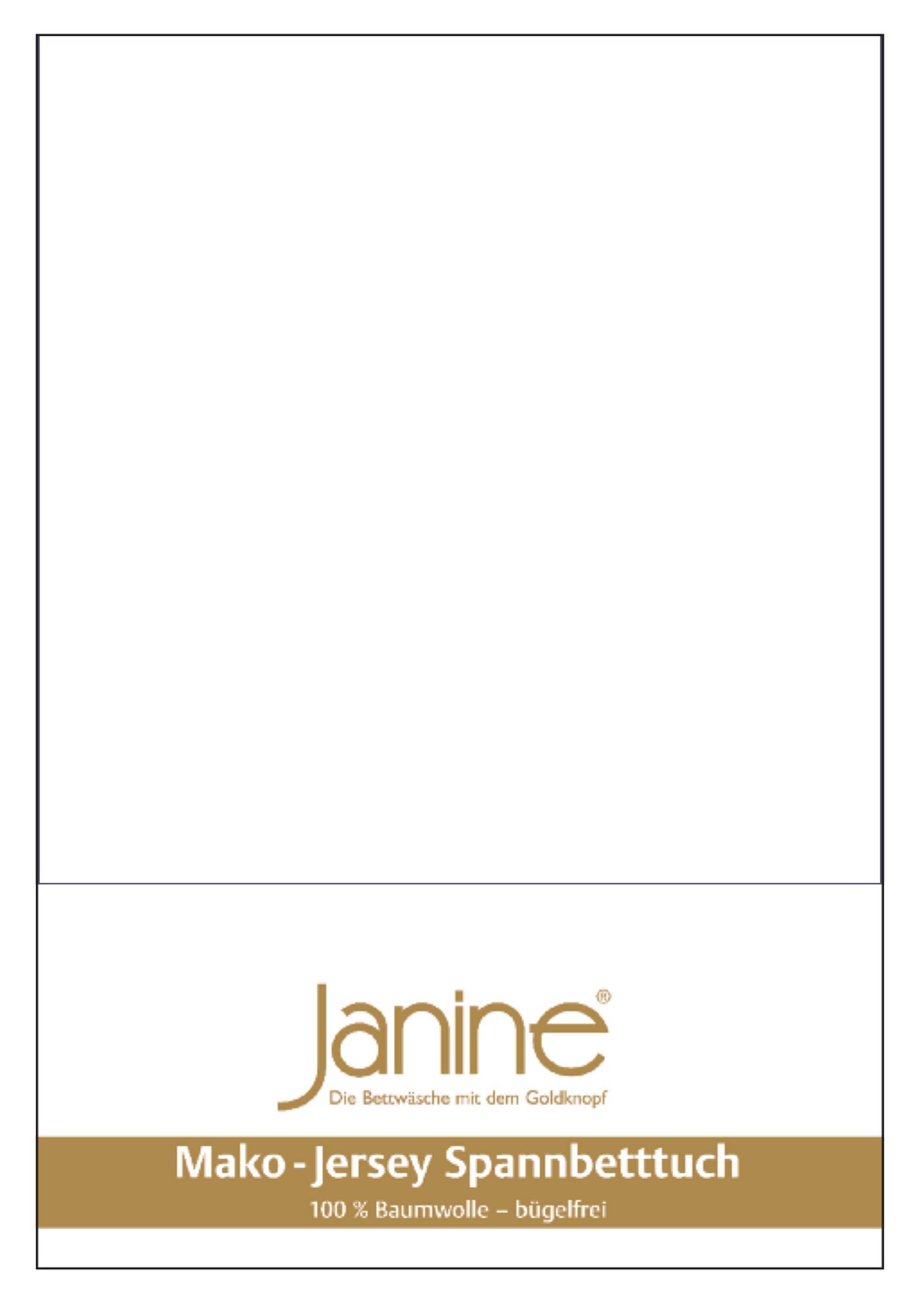 Janine Spannbettlaken »MAKO-FEINJERSEY 5007« aus 100% Baumwolle, für Matratzen bis 26 cm Höhe