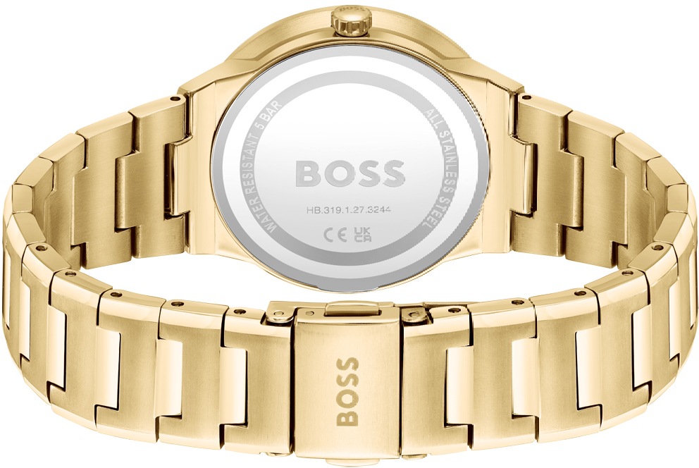 BOSS Quarzuhr »BREATH«, Damenuhr, Armbanduhr, analog, Edelstahlarmband