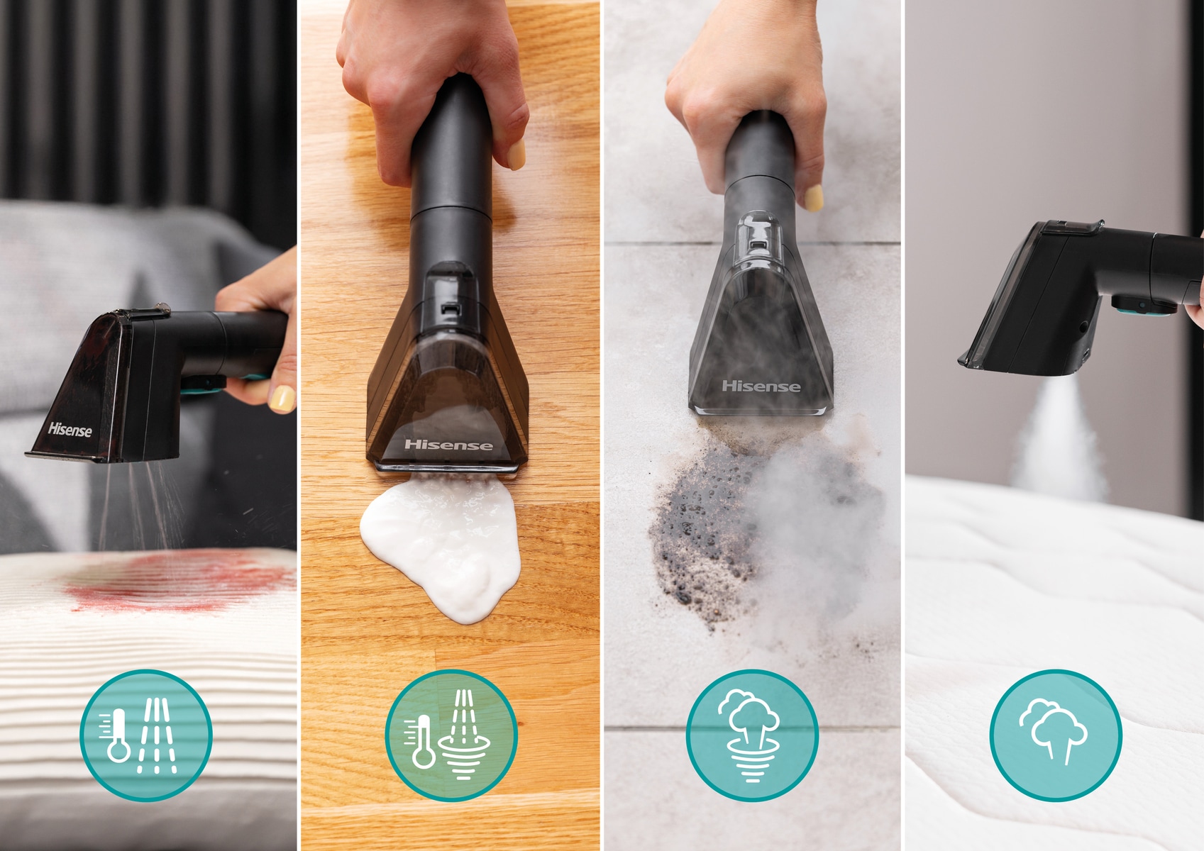 Hisense Teppichreinigungsgerät »HSSC07A« Ein Gerät, 4 Funktionen