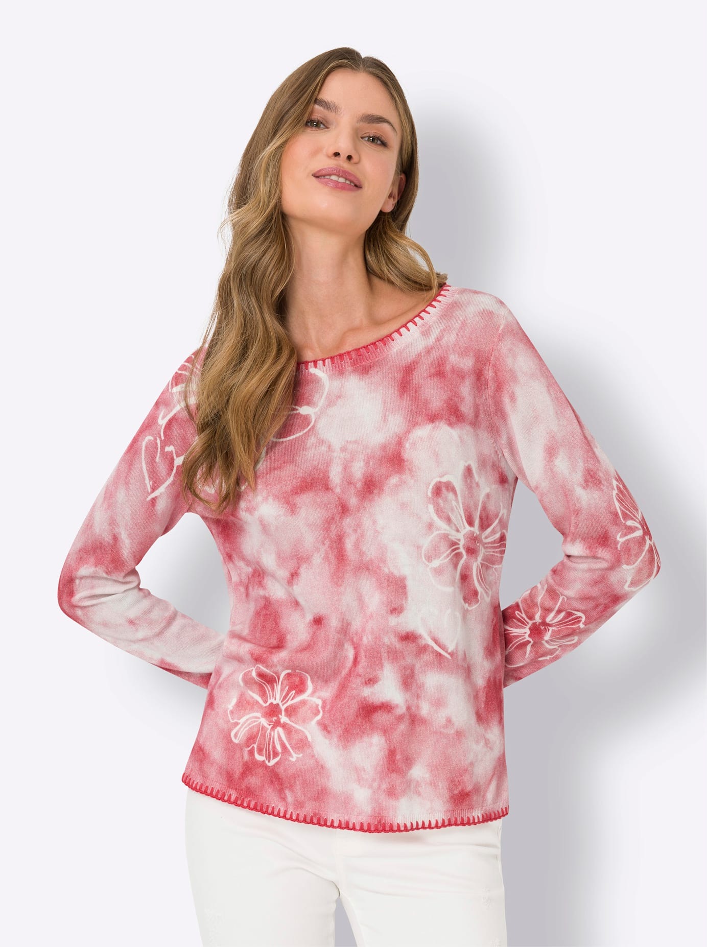 heine Rundhalspullover »Druck-Pullover«