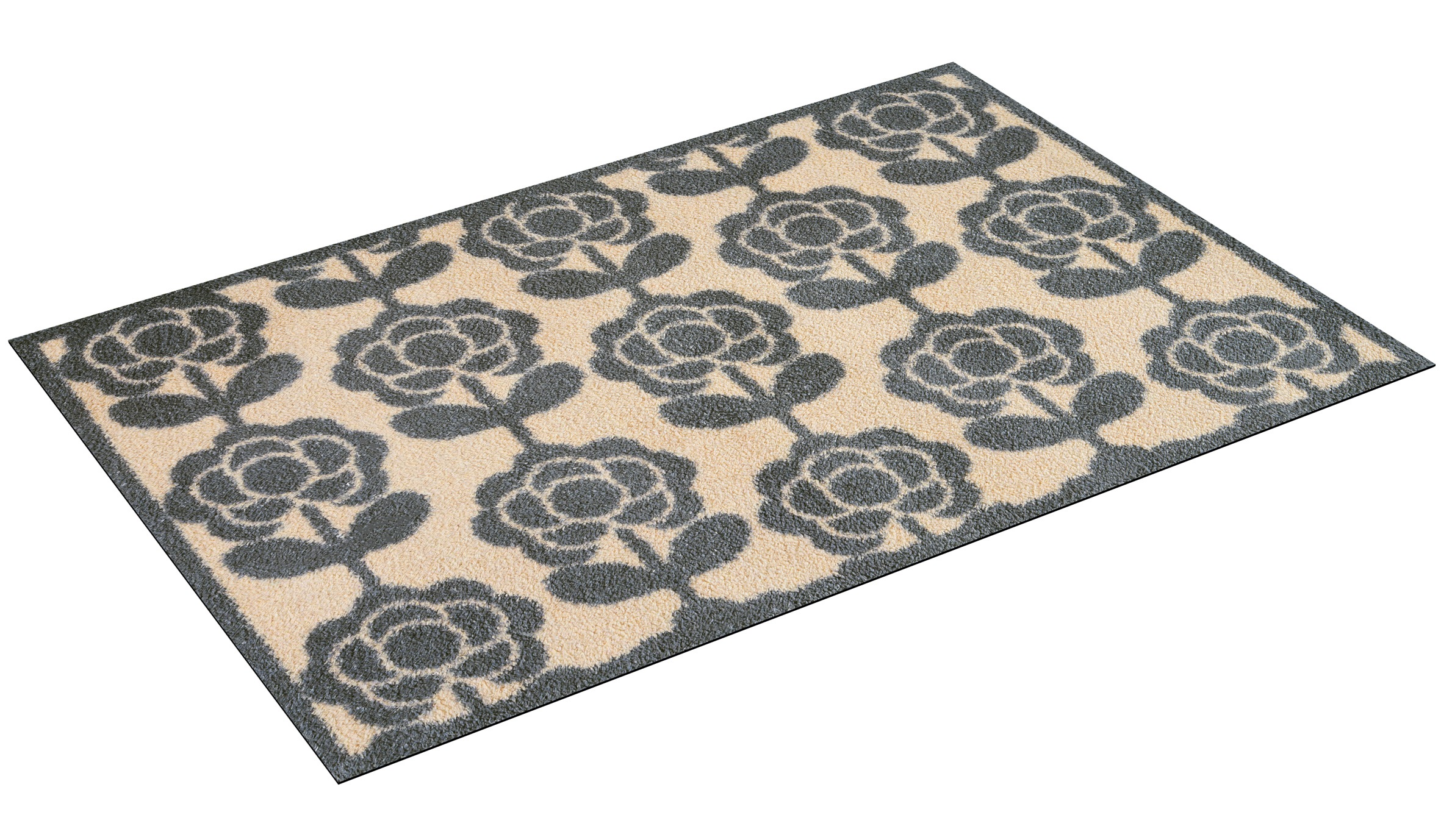 Turtle Mat Fußmatte »Pop Flowers Neutral« rechteckig 9 mm Höhe