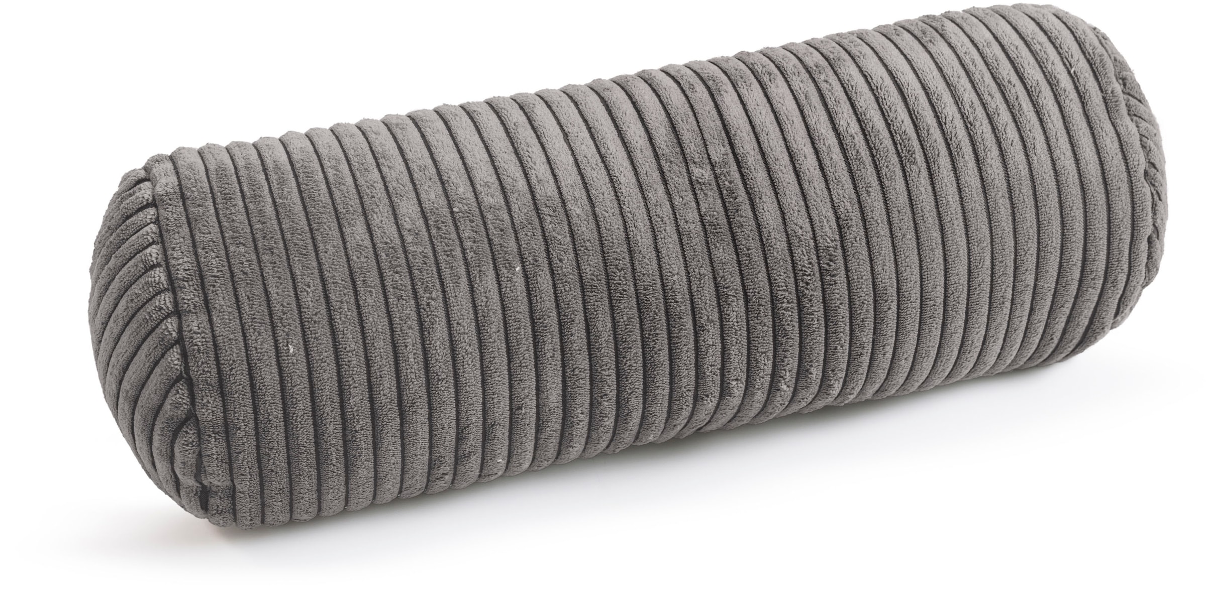 Magma Heimtex, Nackenrolle »SHARA Nackenrolle« Kuschelige Nackenrolle aus Cord – Komfort trifft Stil, Anthrazit, Faserbällchen (Polyester), Polyamid, 