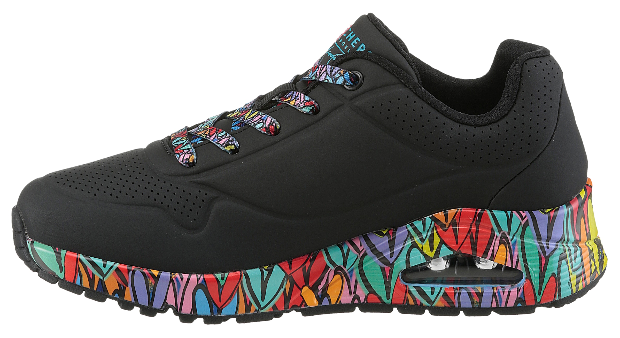 Skechers Sneaker »UNO«  Plateausneaker, Schnürschuh mit Keilabsatz