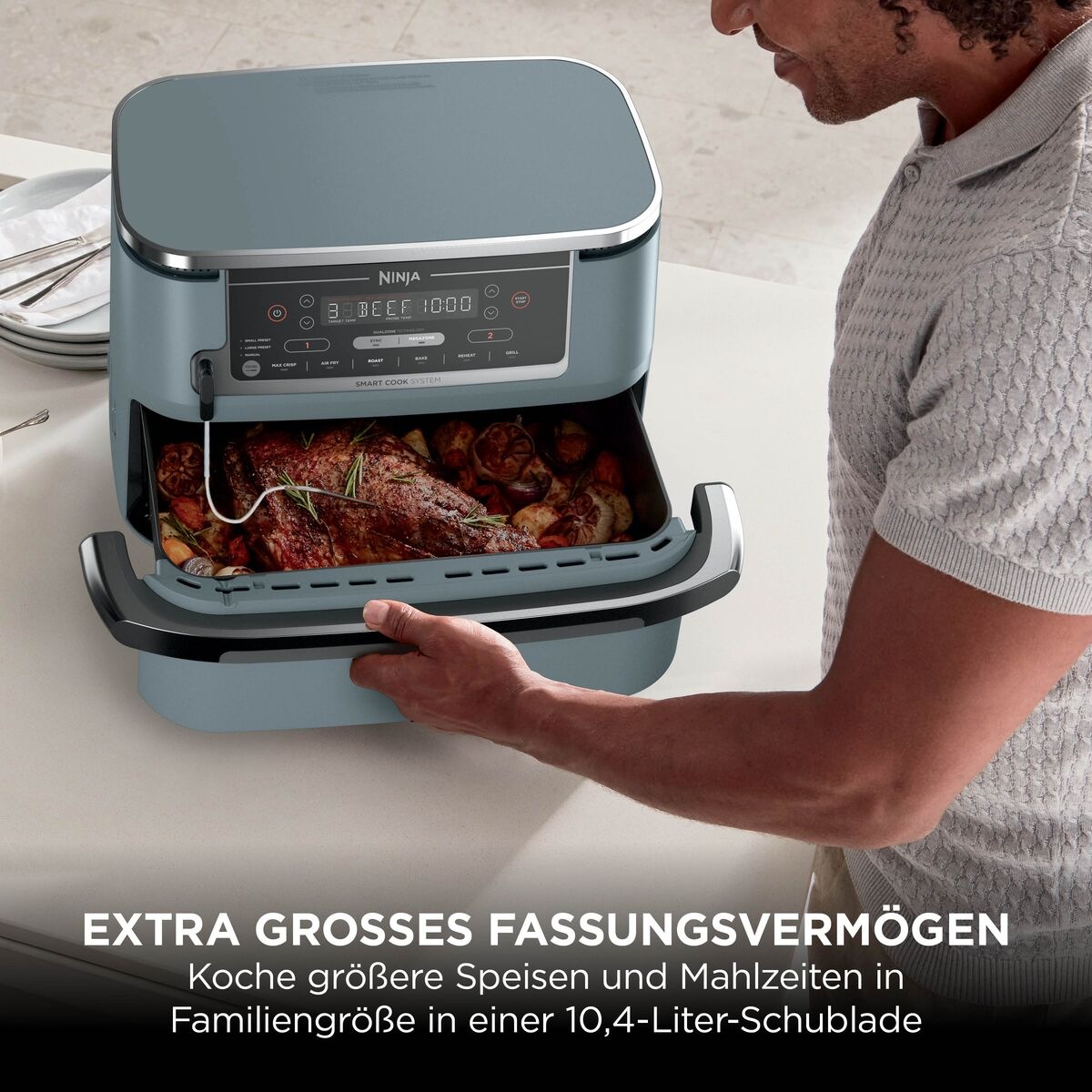 NINJA Heißluftfritteuse »AF600EU Foodi FlexDrawer« 2470 W