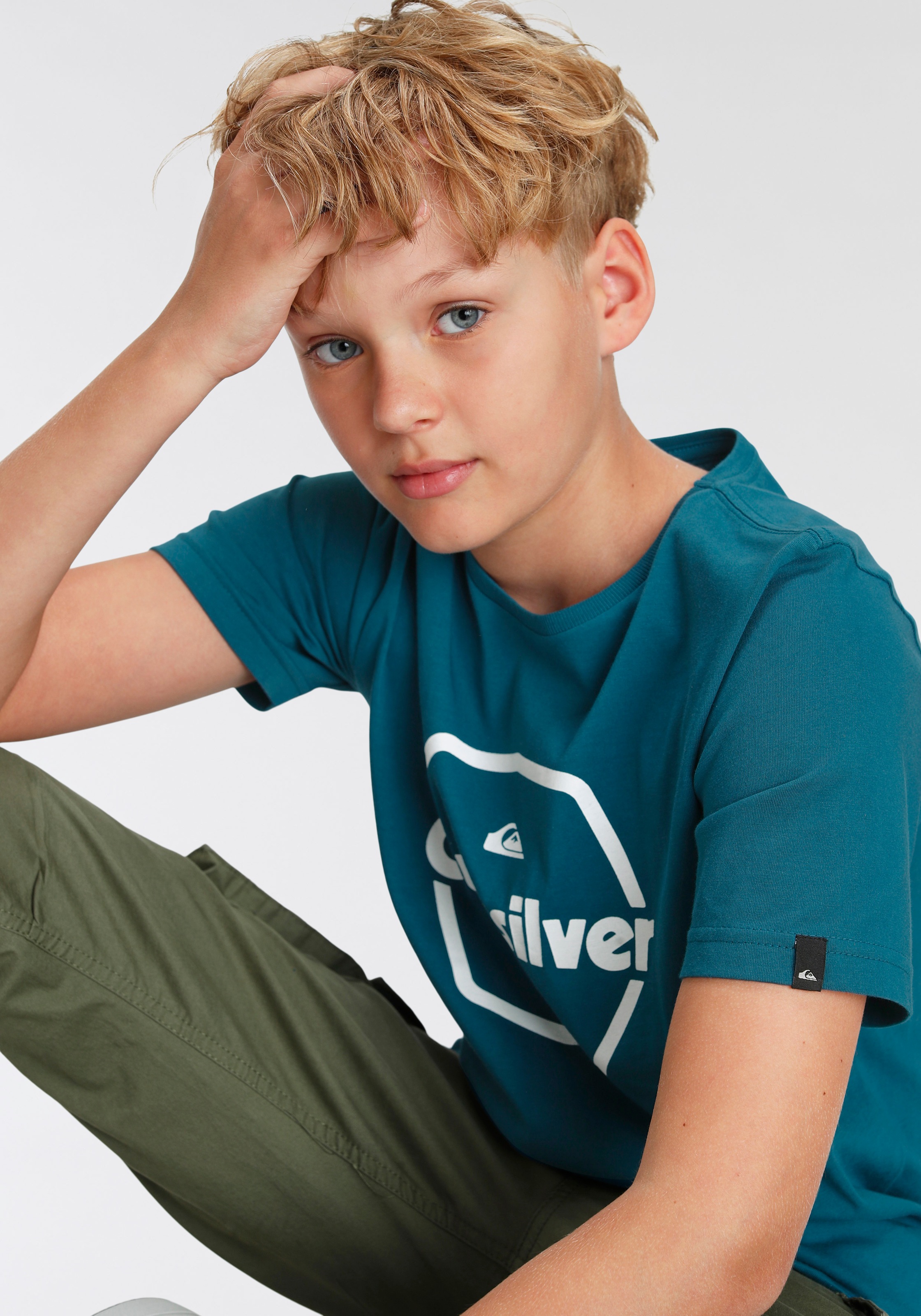 Quiksilver T-Shirt »Jungen Doppelpack (Packung, bei Logodruck«, mit tlg.) 2