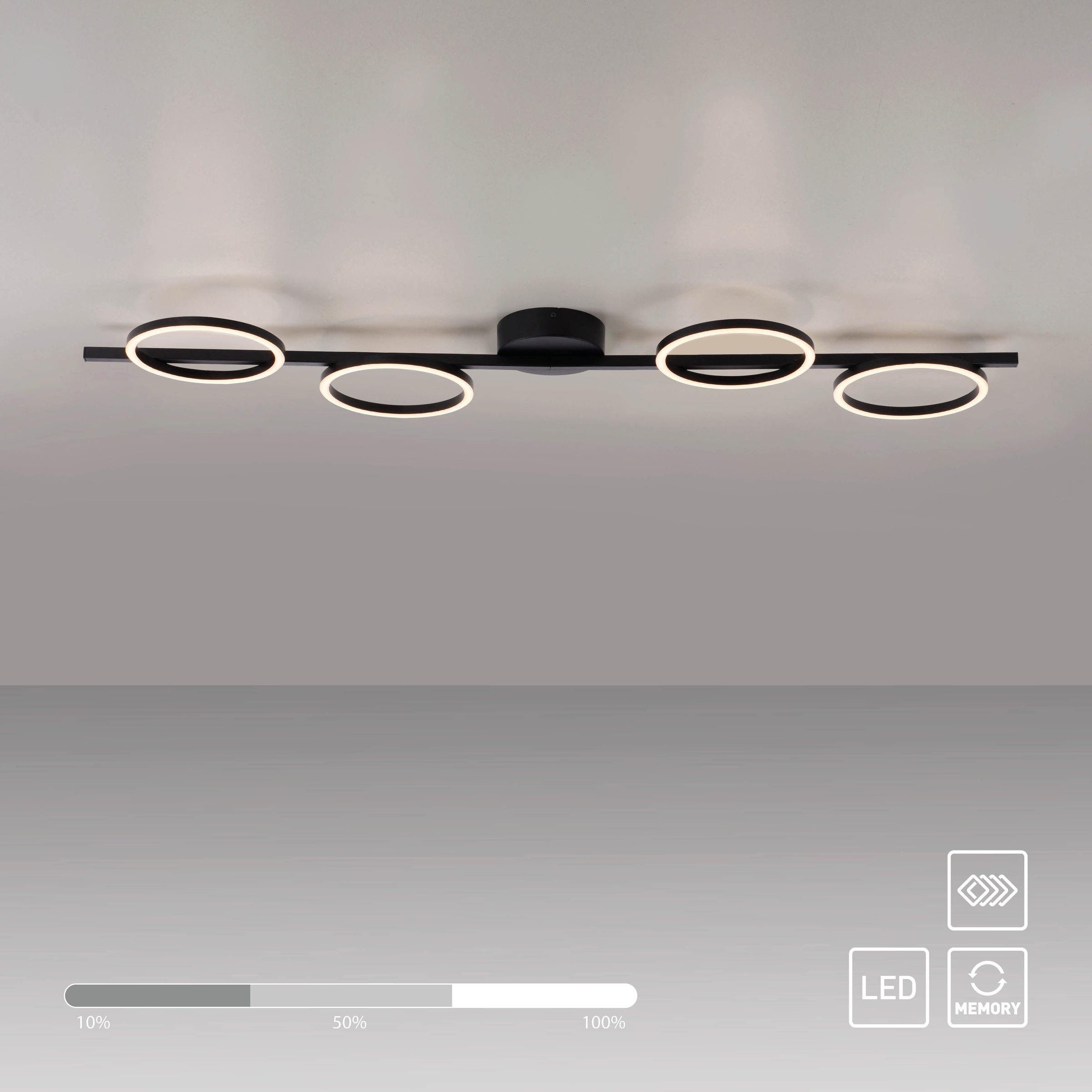 SCHÖNER WOHNEN-Kollektion LED Deckenleuchte »MINI RITUS« LED-Board 1 Stk. Warmweiß SCHÖNER WOHNEN Kollektion, 3-Stufen Dimmer, Memoryfunktion