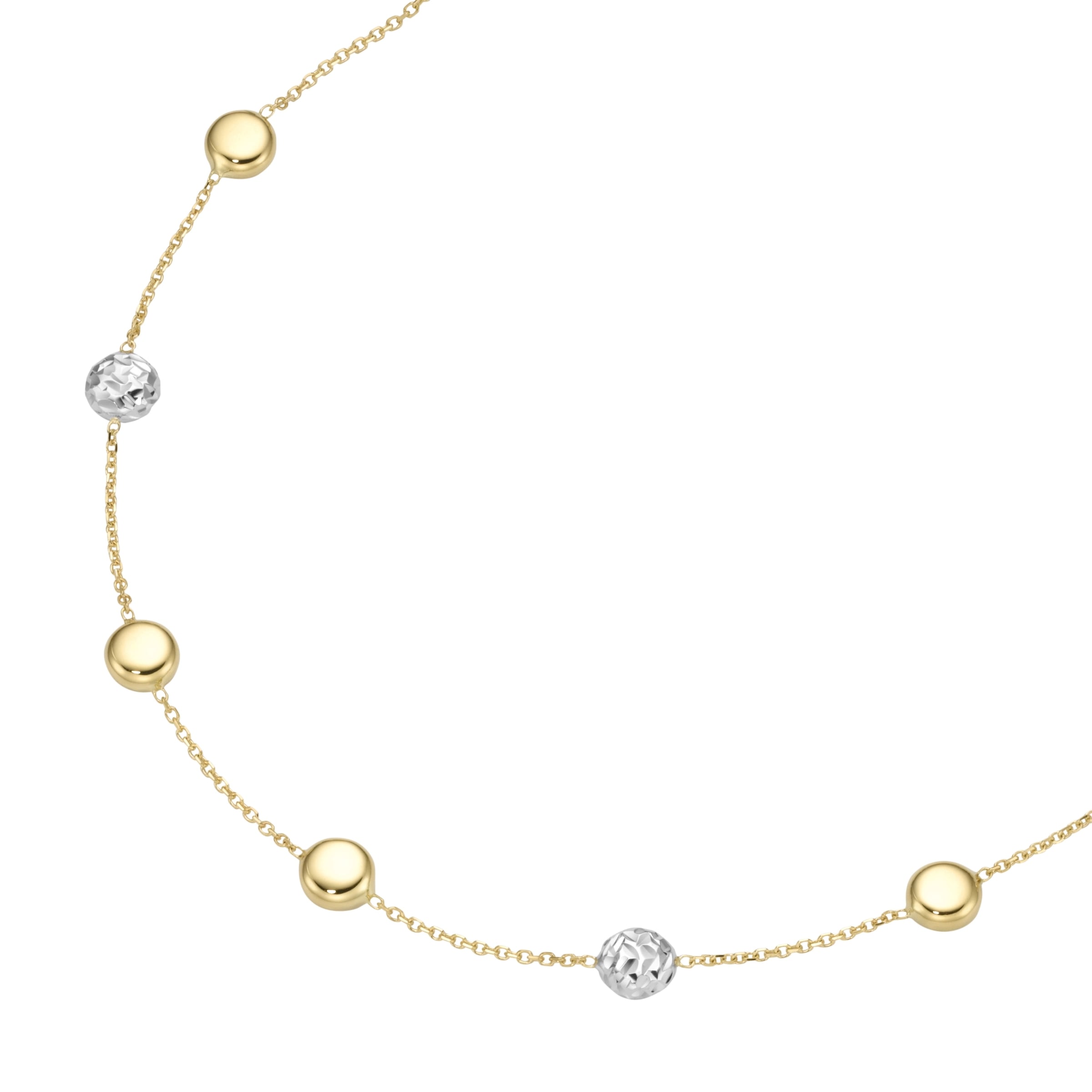 Luigi Merano Goldkette Zwischenteilen, bei UNIVERSAL online mit linsenförmige Gold 585« »Collier Ankerkette