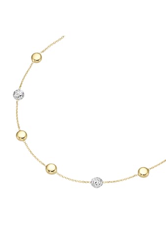 Goldkette »Collier Ankerkette mit linsenförmige Zwischenteilen, Gold 585«