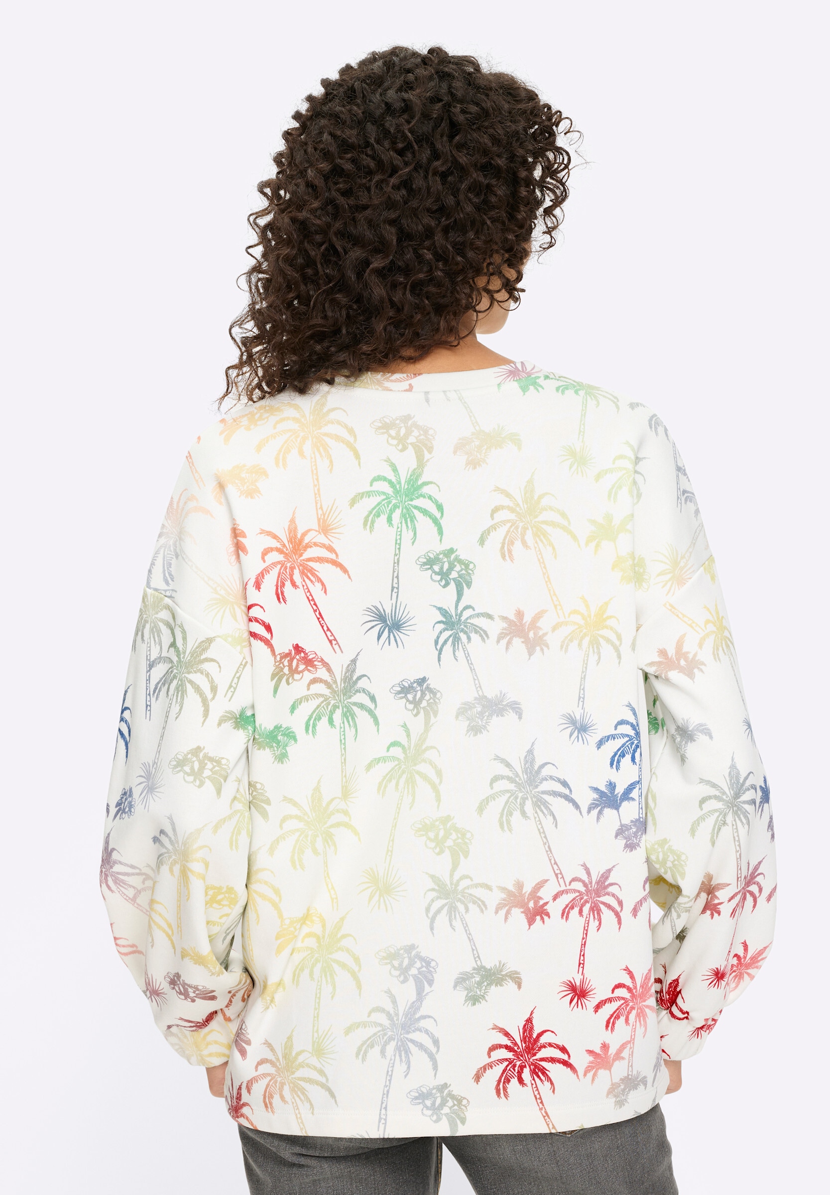 heine Sweatshirt »Sweatshirt Sweatshirt mit Palmen-Print«
