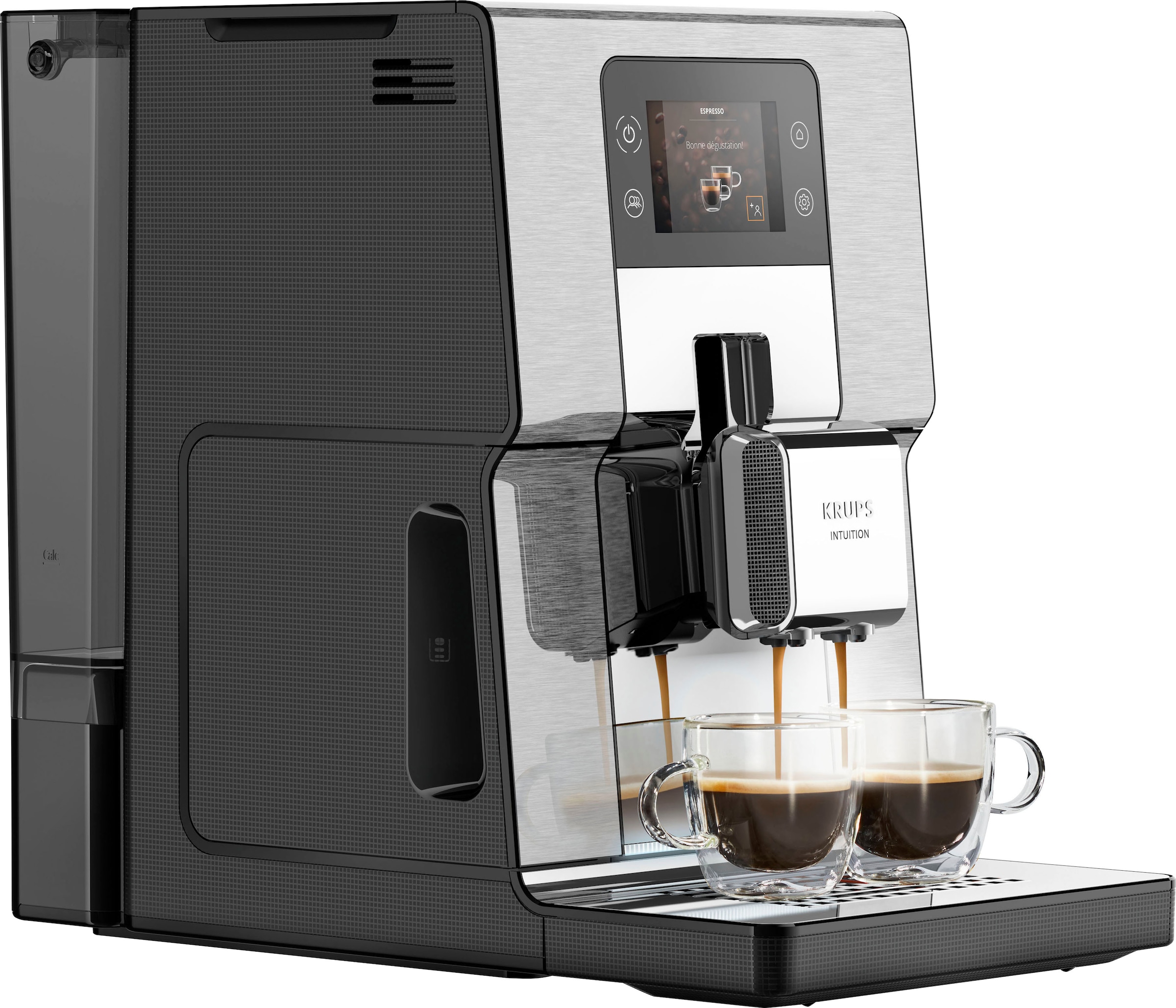 Krups geräuscharm, 3 Kaltgetränke-Spezialitäten, Garantie Intuition Kaffeevollautomat XXL Heiß- Farb-Touchscreen Experience+«, mit »EA877D und Jahren 21