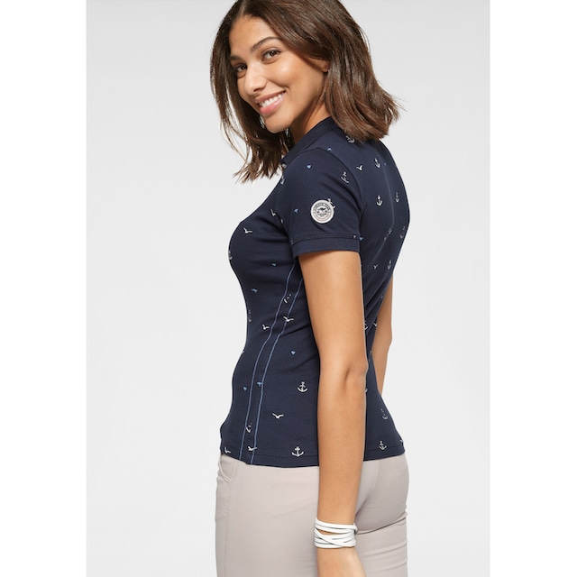 KangaROOS Poloshirt, mit maritimem Allover-Print bei ♕