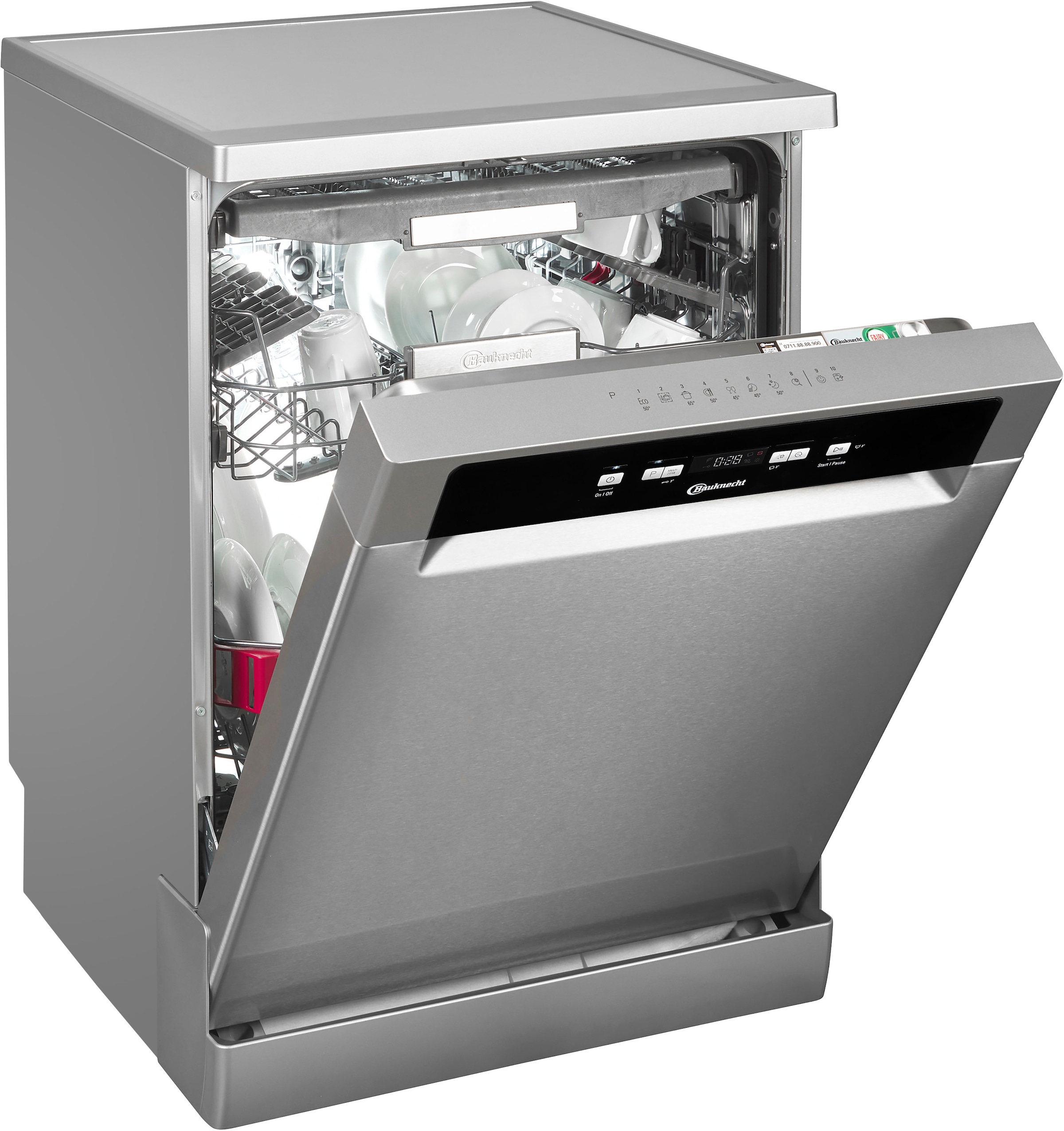 BAUKNECHT Standgeschirrspüler »OBFC Ecosilent 9760«, 14 Maßgedecke, ActiveDry - automatisches Türöffnungssystem