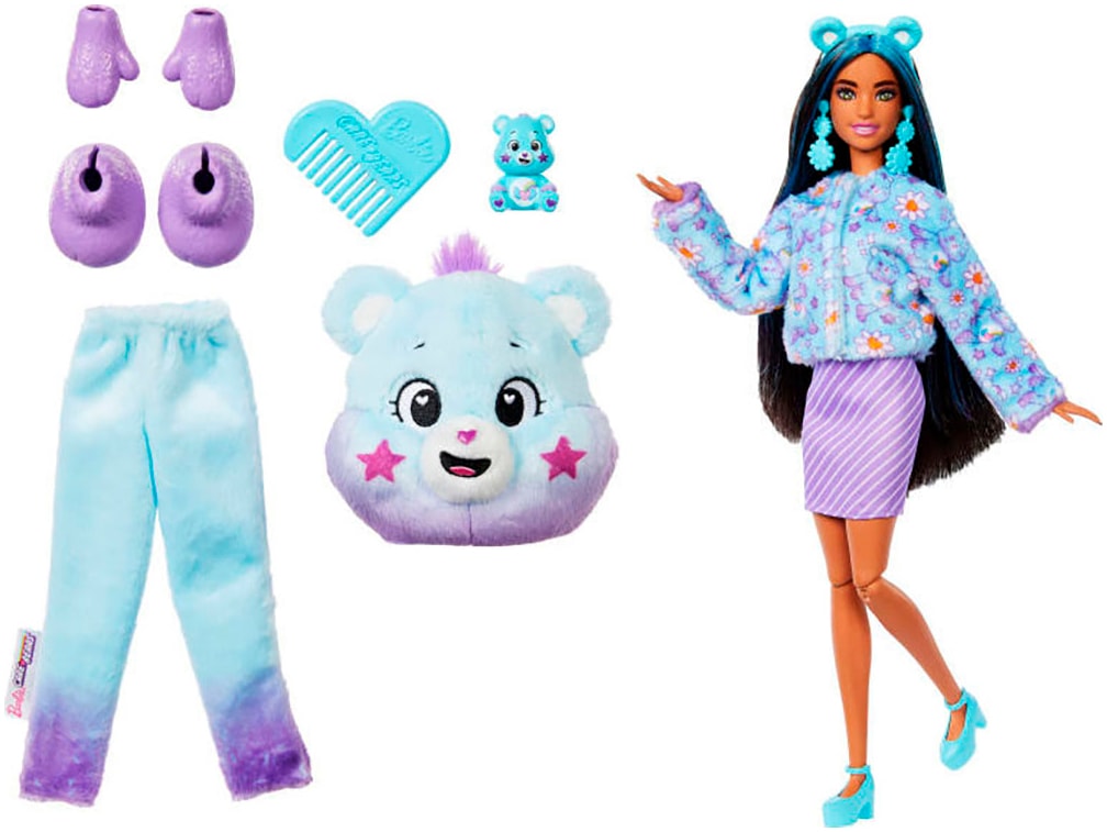Barbie Anziehpuppe »Cutie Reveal Glücksbärchis Dream Bright Bärchi«, inklusive Accessoires