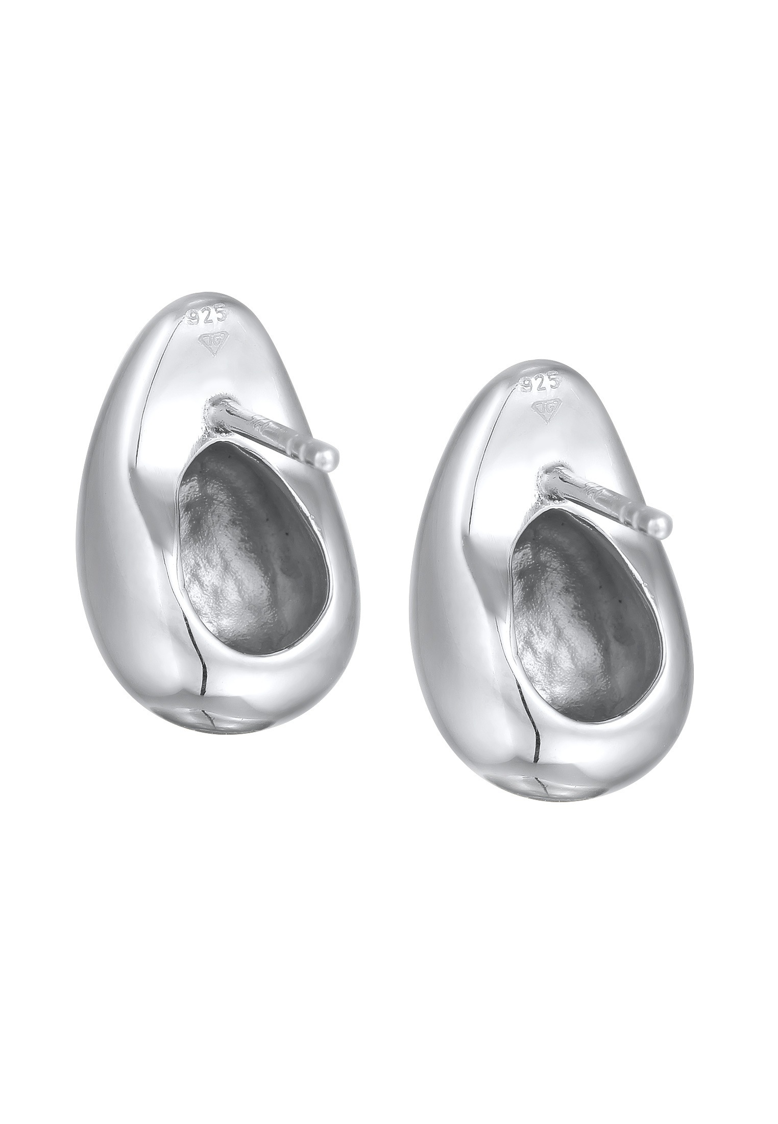Elli Premium Paar Ohrstecker »Ohrringe Ohrstecker Tropfenform Bauchig Modern 925 Silber«