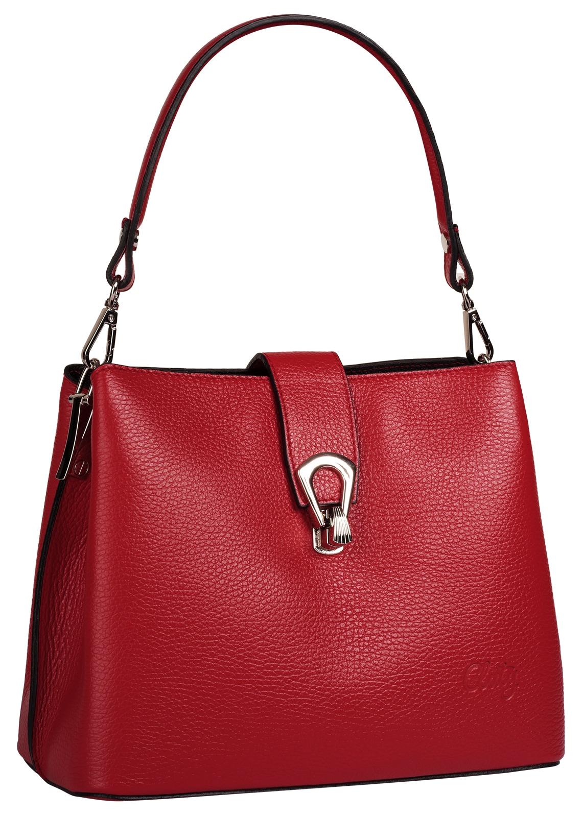 Cluty Umhängetasche, echt Leder, Made in Italy