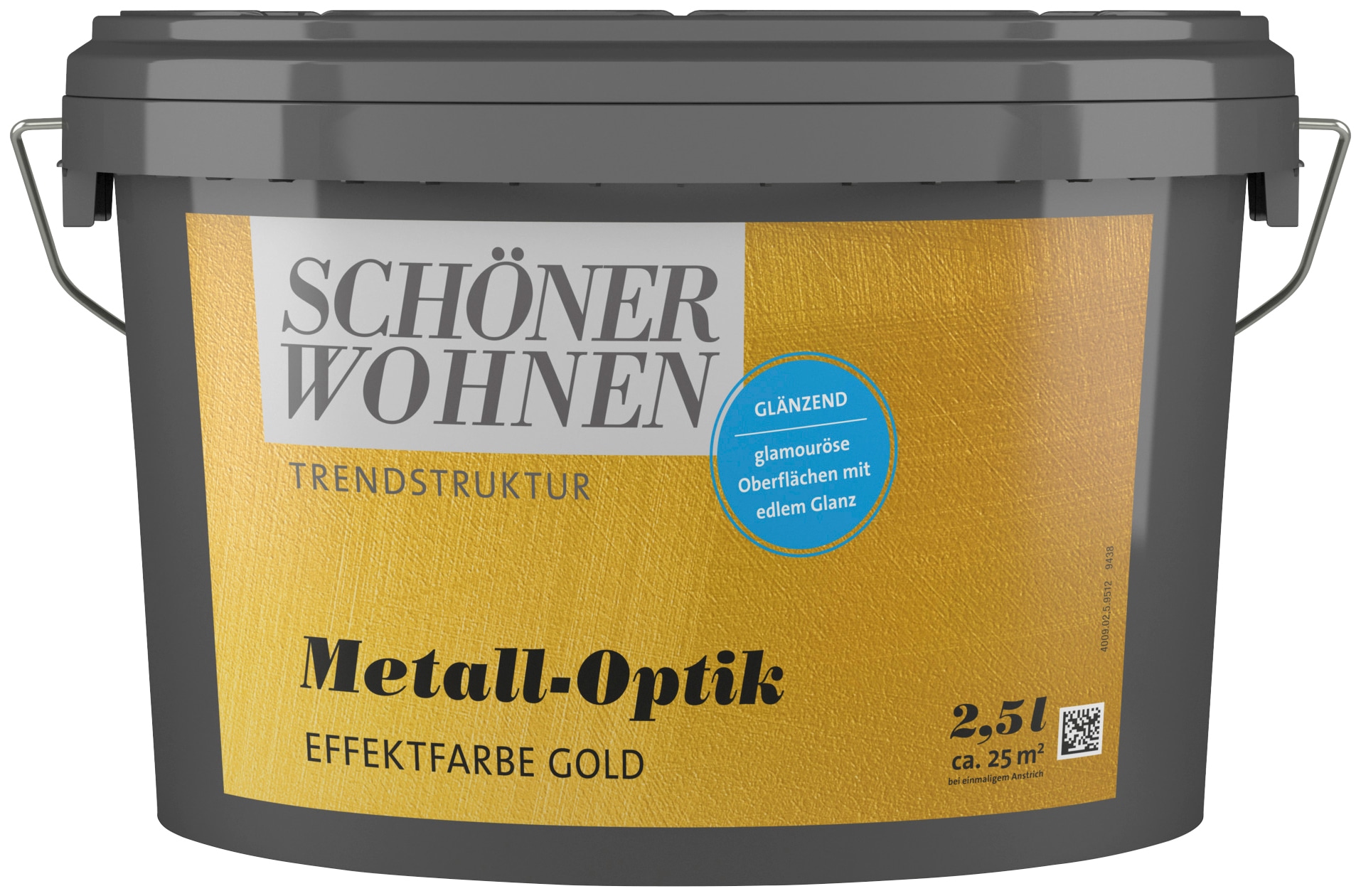 SCHÖNER WOHNEN FARBE Wandfarbe »TRENDSTRUKTUR Metall-Optik Effektfarbe«, 1 Liter, glänzende Effektfarbe für metallischen Look