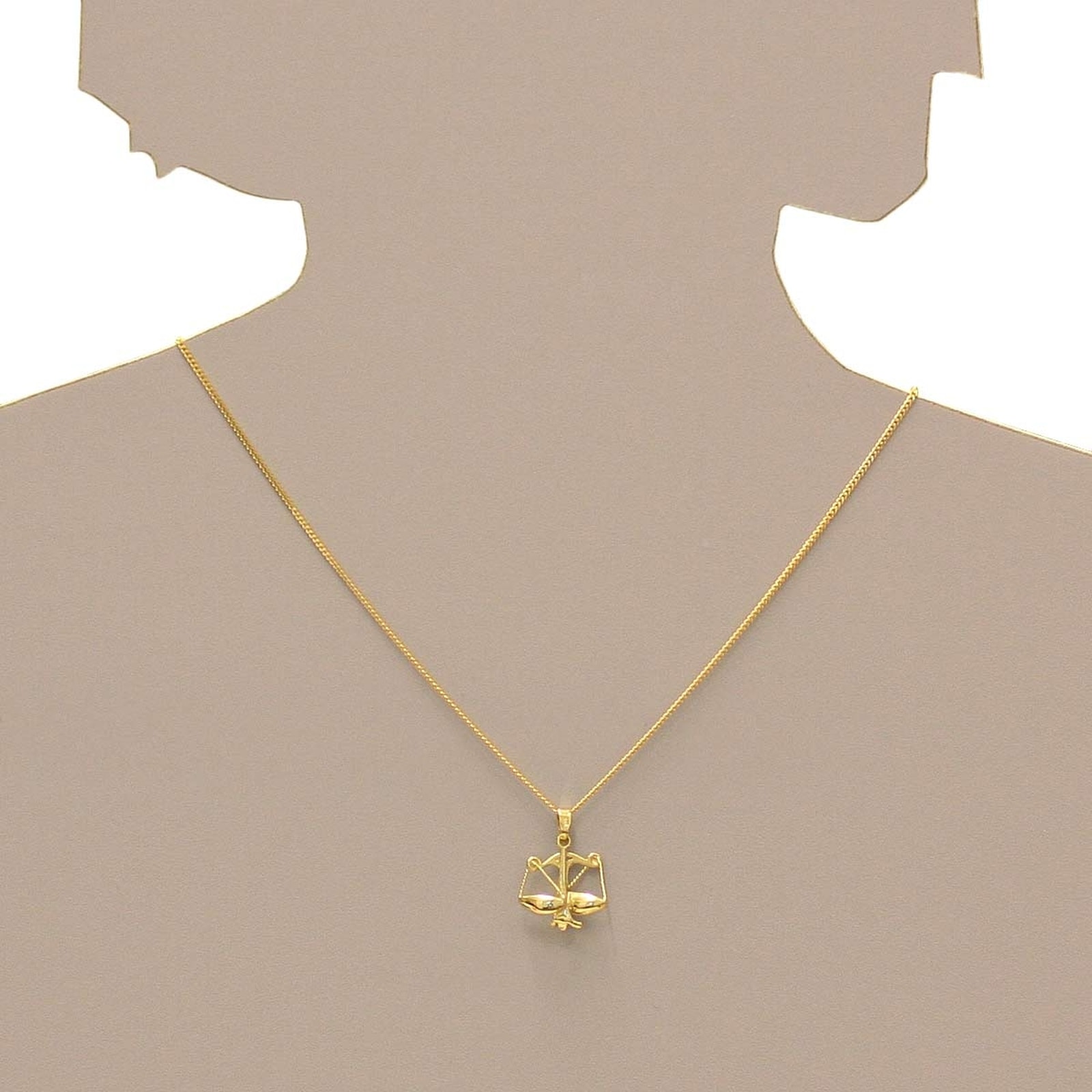 OSTSEE-SCHMUCK Kettenanhänger »- Tierkreiszeichen Waage - Silber 925/000, vergoldet - ,«