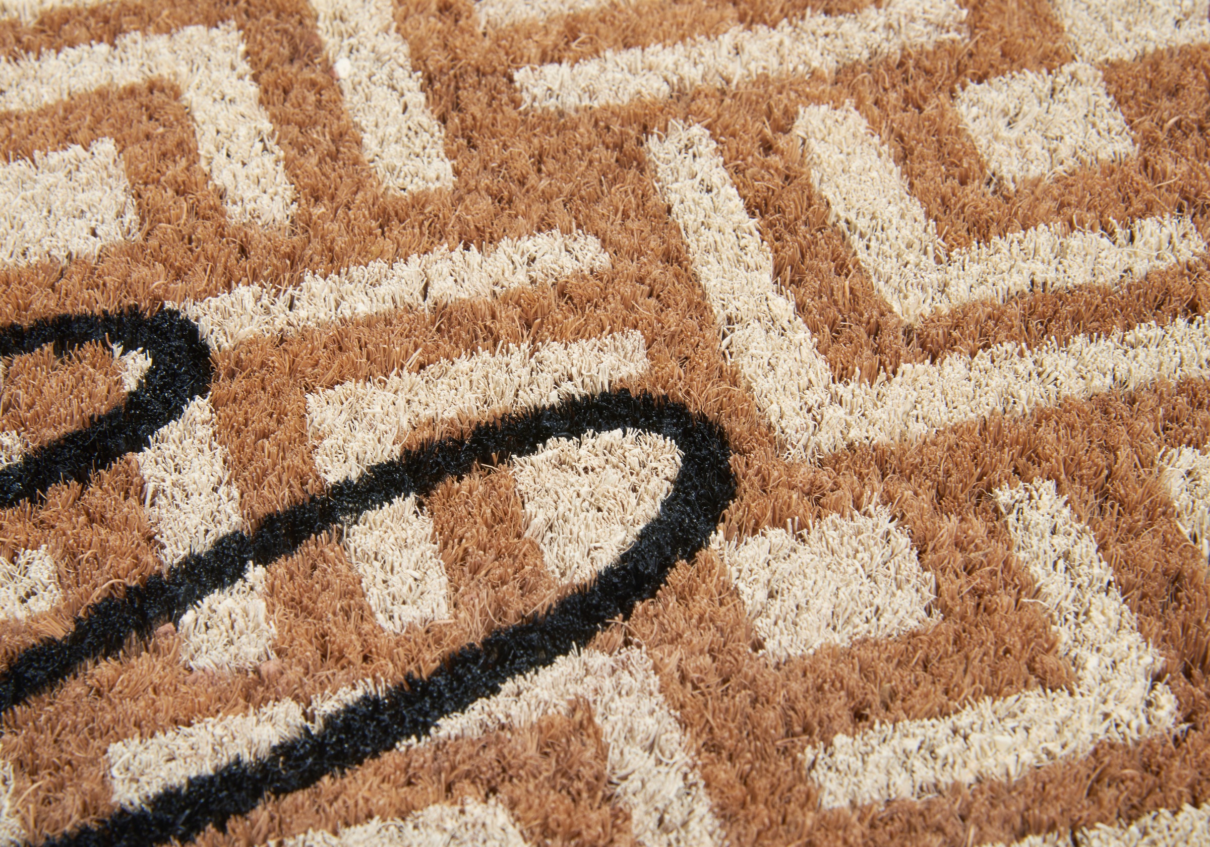 HANSE Home Fußmatte »Mix Mats Kokos Hello Geometric, Türmatte«, rechteckig, 15 mm Höhe, Kokos, Schmutzfangmatte, Outdoor, Rutschfest, Innen, Kokosmatte, Flur