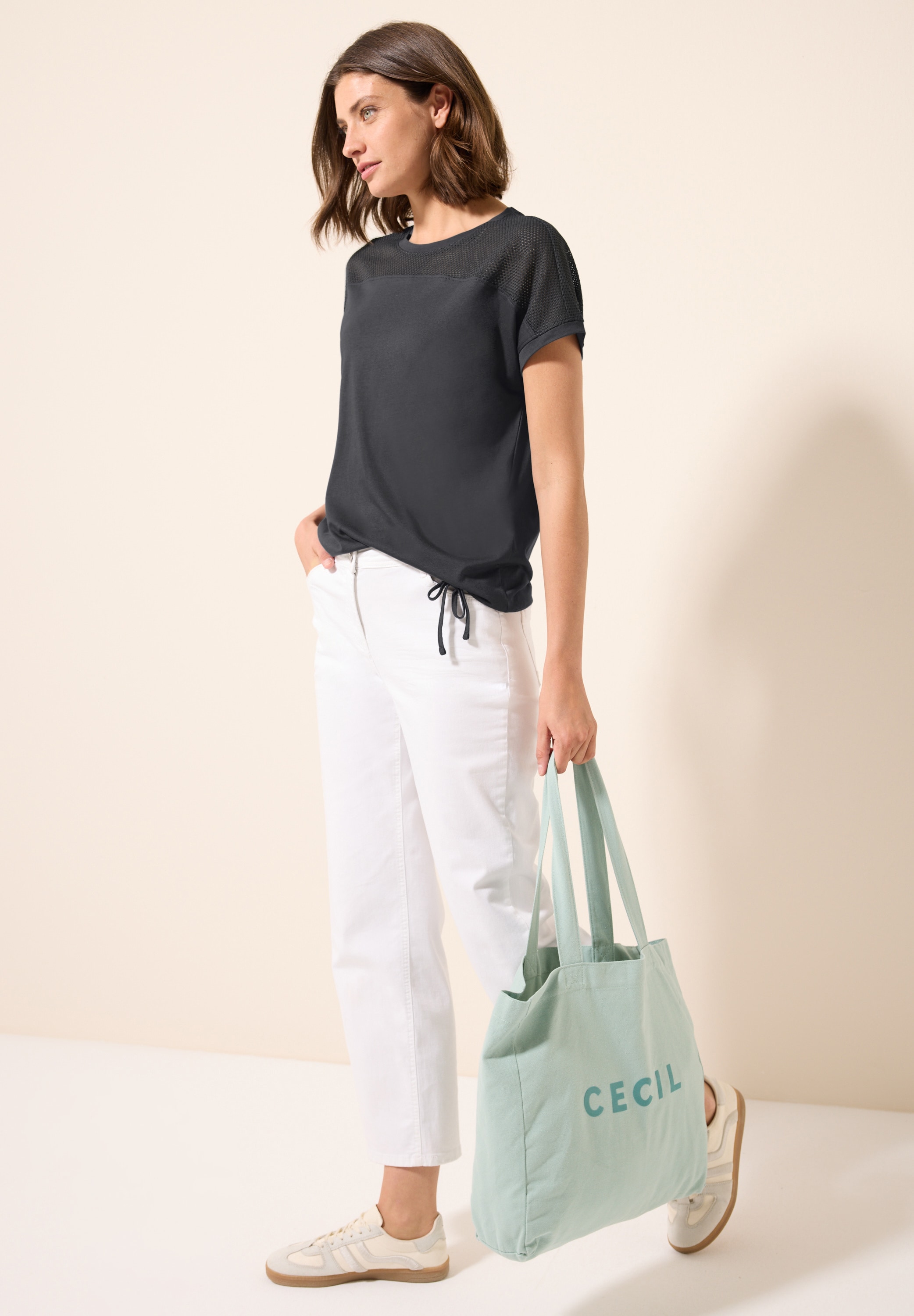 Cecil T-Shirt, mit Meshdetail