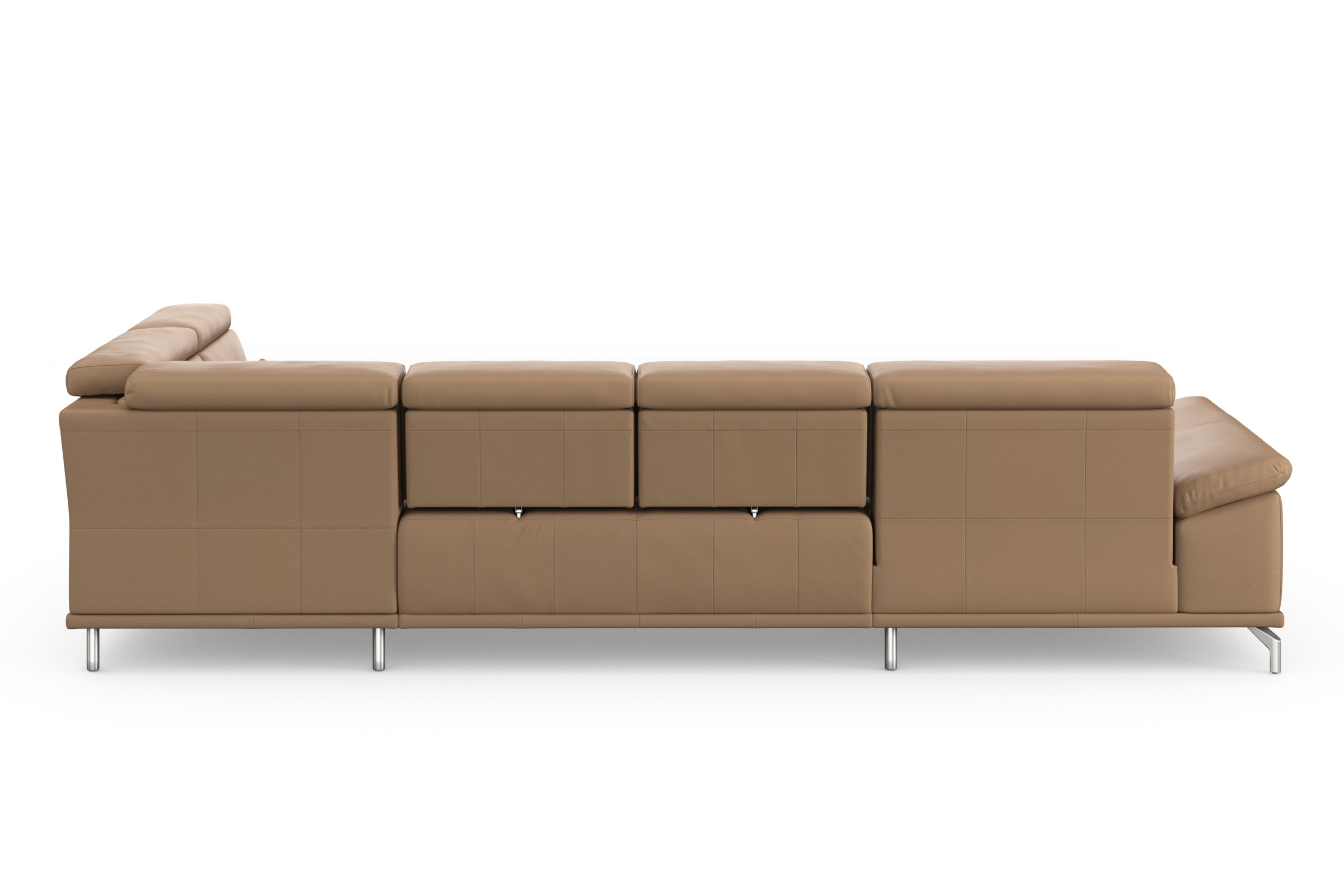 sit&more Wohnlandschaft »Cabrio U-Form, mit Sitztiefenverstellung, Arm- und Kopfteilverstellung«, 3 Nierenkissen, Federkern, optional Bettfunktion und Stauraum