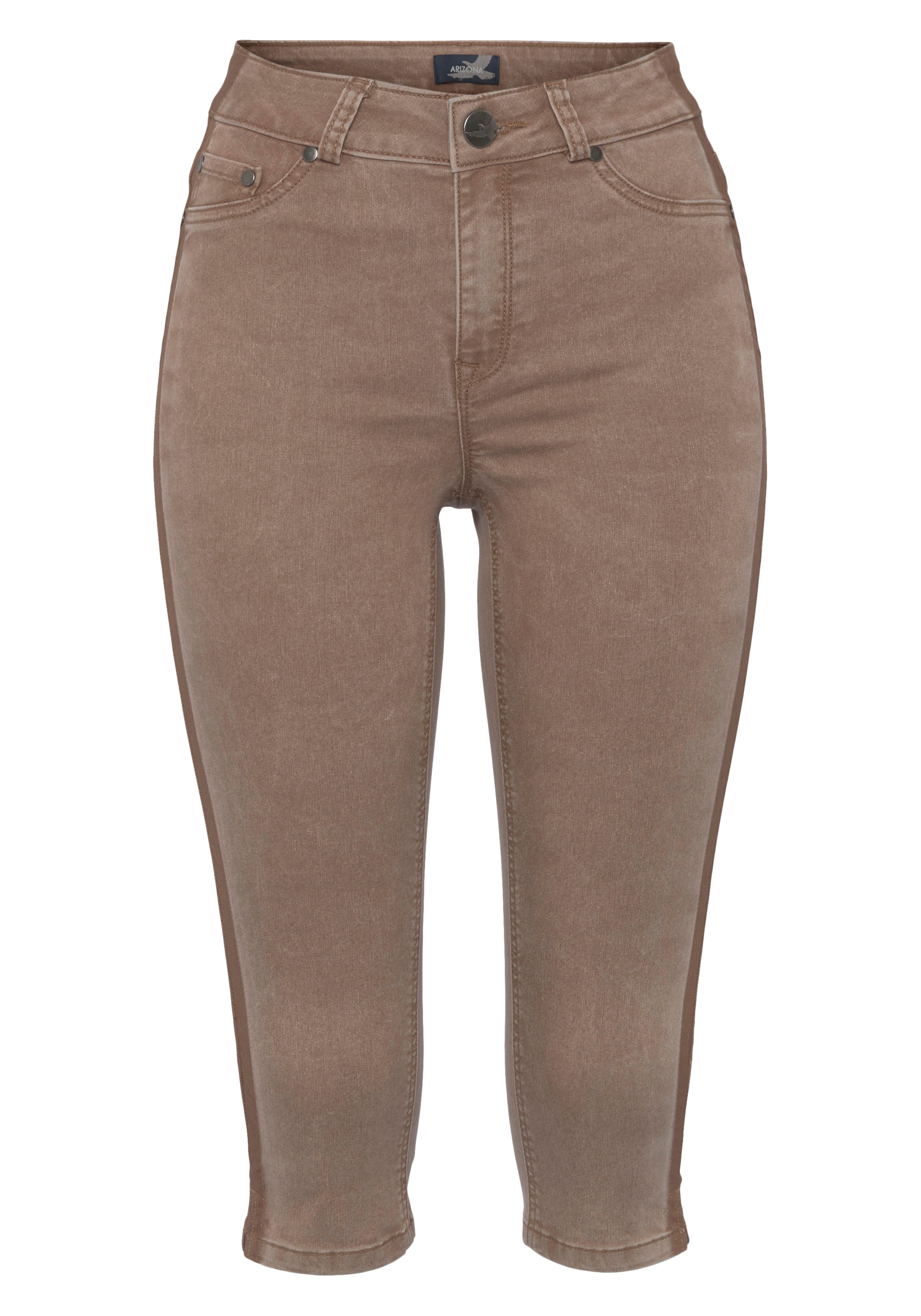 Arizona Caprijeans »Ultra Stretch«, extraenge Passform, knieumspielende Länge, hohe Leibhöhe