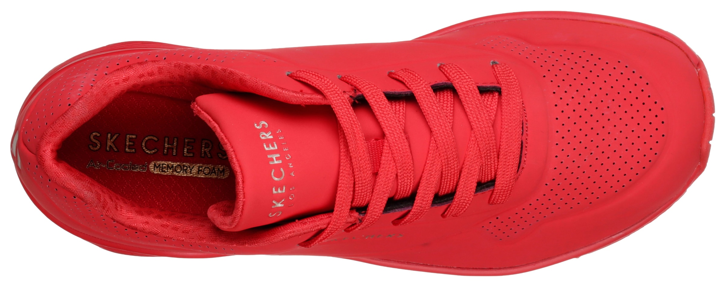Skechers Wedgesneaker »UNO STAND ON AIR«, Freizeitschuh, Halbschuh, Schnürschuh weich gepolsterte Innensohle