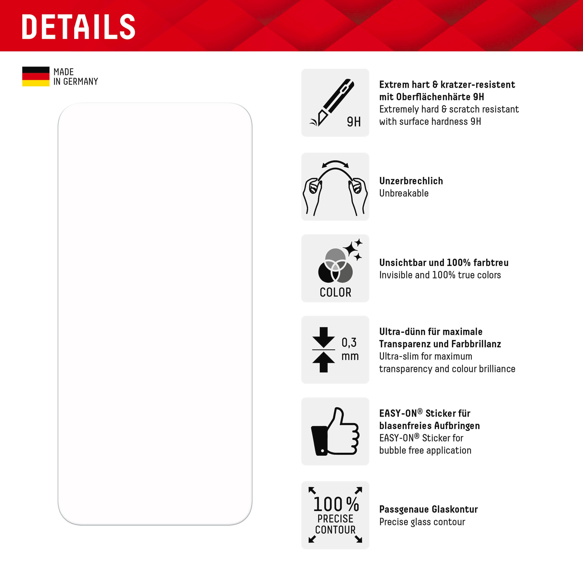 Displex Displayschutzglas »Smart Glass« für Samsung Galaxy A24/A25 Displayschutzfolie, Schutzfolie, Bildschirmschutz, kratz- & stoßfest