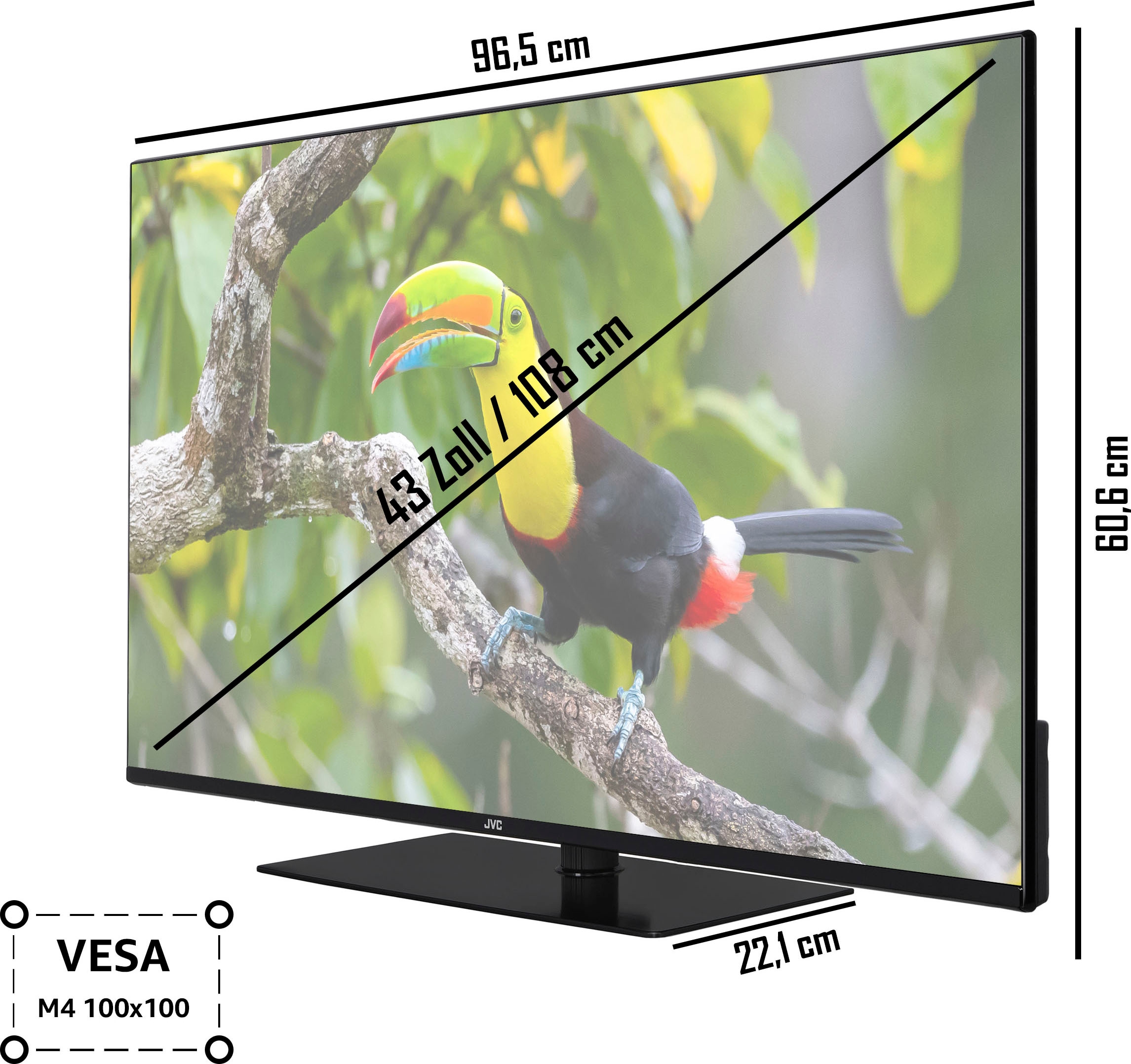 JVC LED-Fernseher »LT-43VU6355«, 4K Ultra HD, Smart-TV