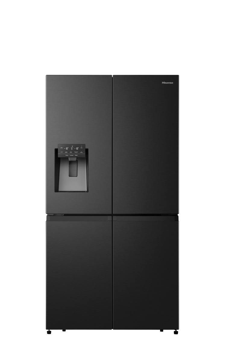 Hisense Hi7 Freistehend Flügeltürkühlschrank, Schwarz, 584 l