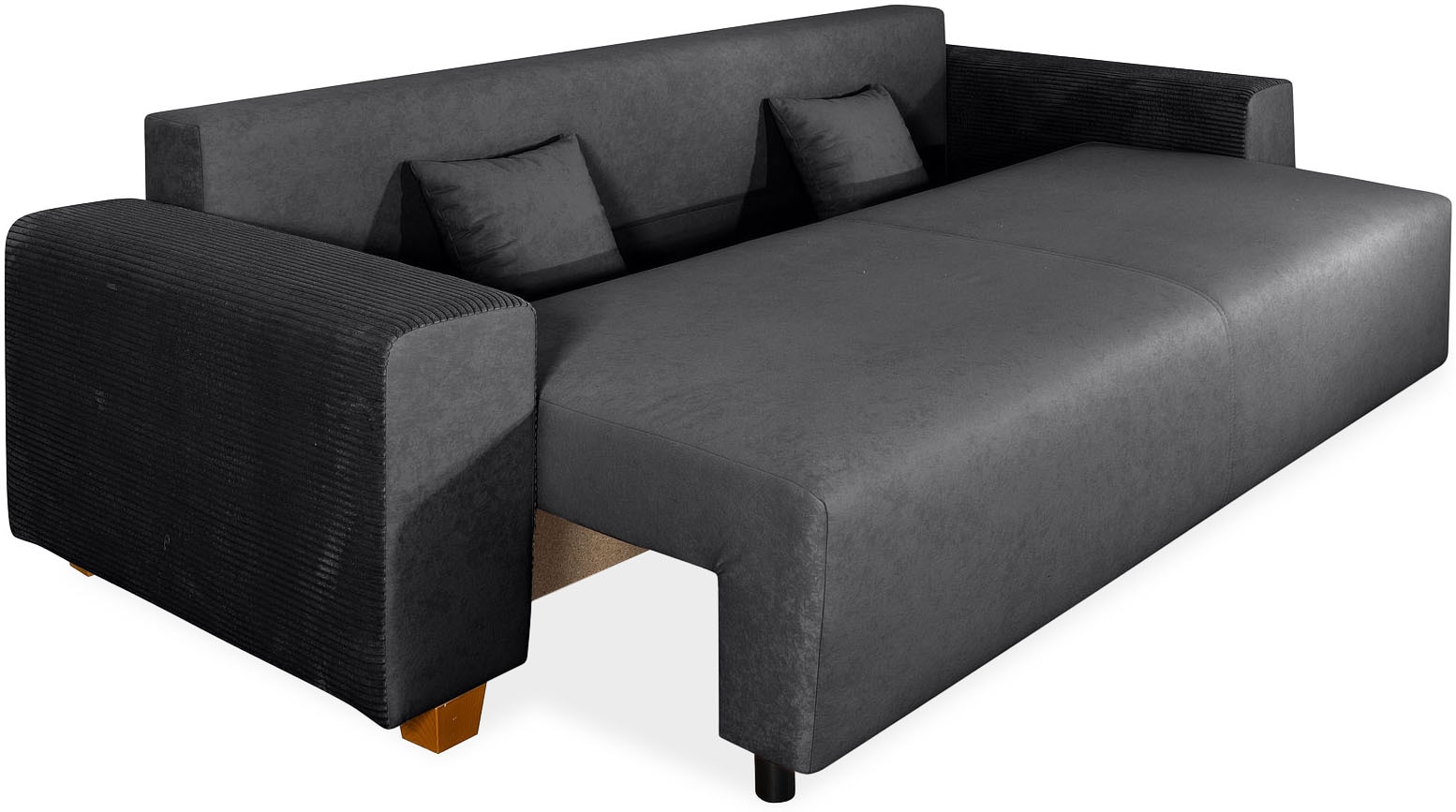 COLLECTION AB Schlafsofa »Yves, Liegefläche (B/T): 142/194 cm«, inkl. Bettfunktion, Bettkasten, Federkern & Zierkissen