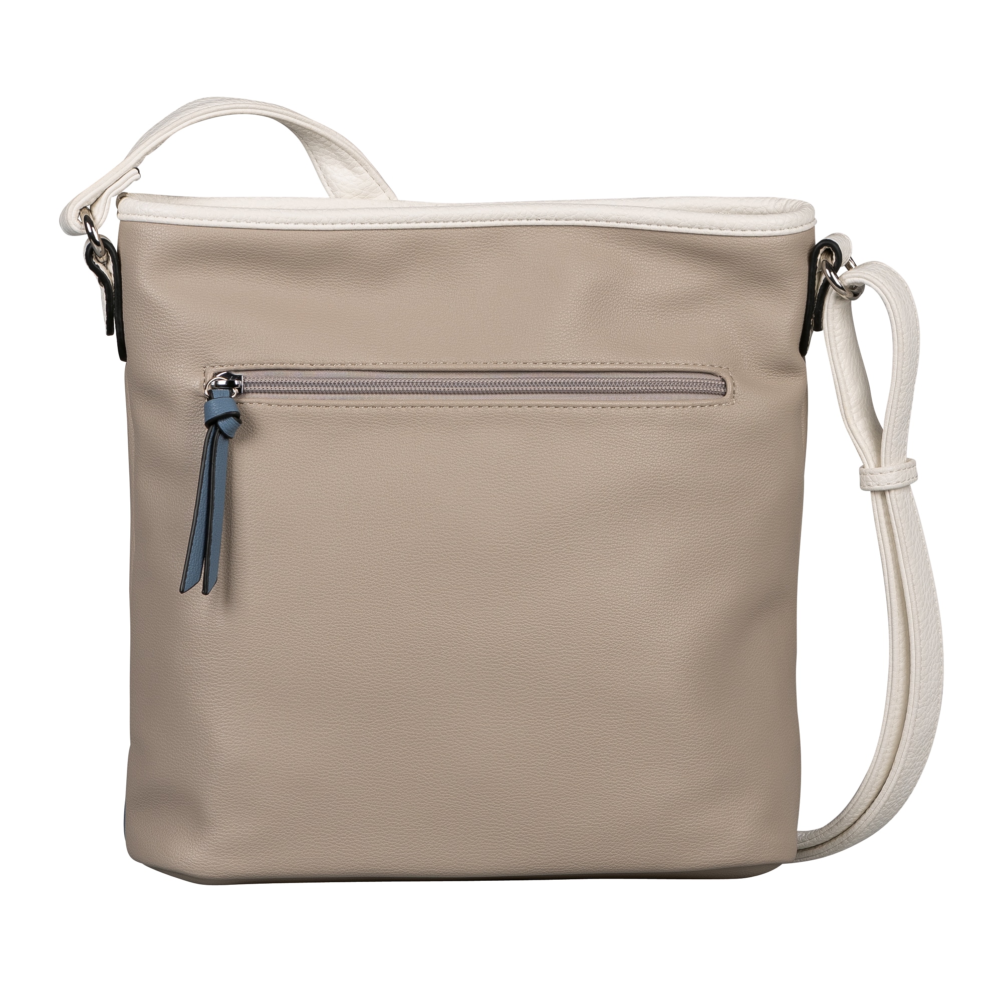 TOM TAILOR Hobo »Juna« aus soft genarbtem ledrigen Material mit glänzenden Metall-Accessoires