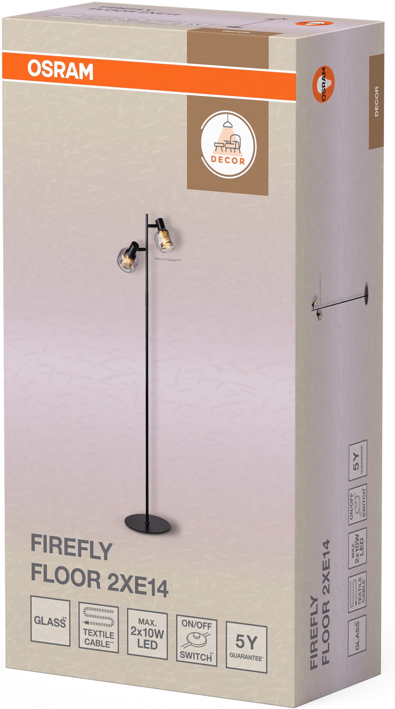 Osram Stehlampe »Decor Firefly« E14 1 Stk. schwarz, E14, Stahl