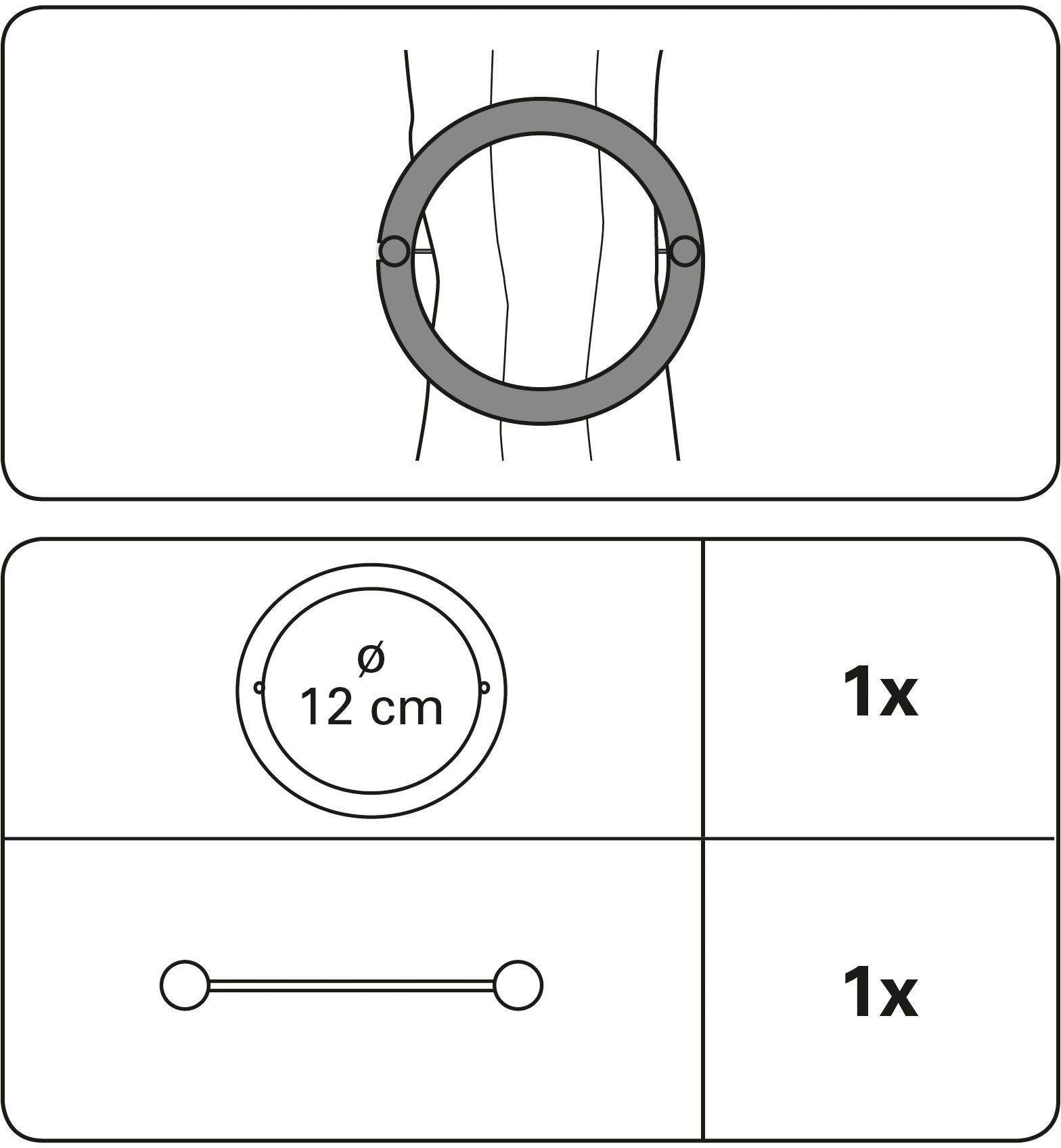 GARDINIA Dekoklammer »Dekospange Ring«, (1 St.), zur einfachen Befestigung und Dekoration