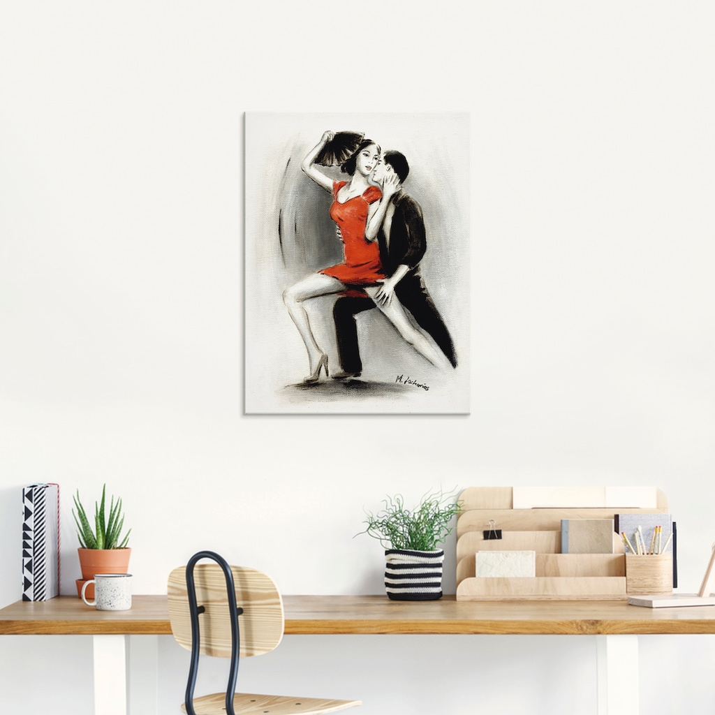 Artland Glasbild »Leidenschaftliches Tanzpaar«, Menschen, (1 St.)