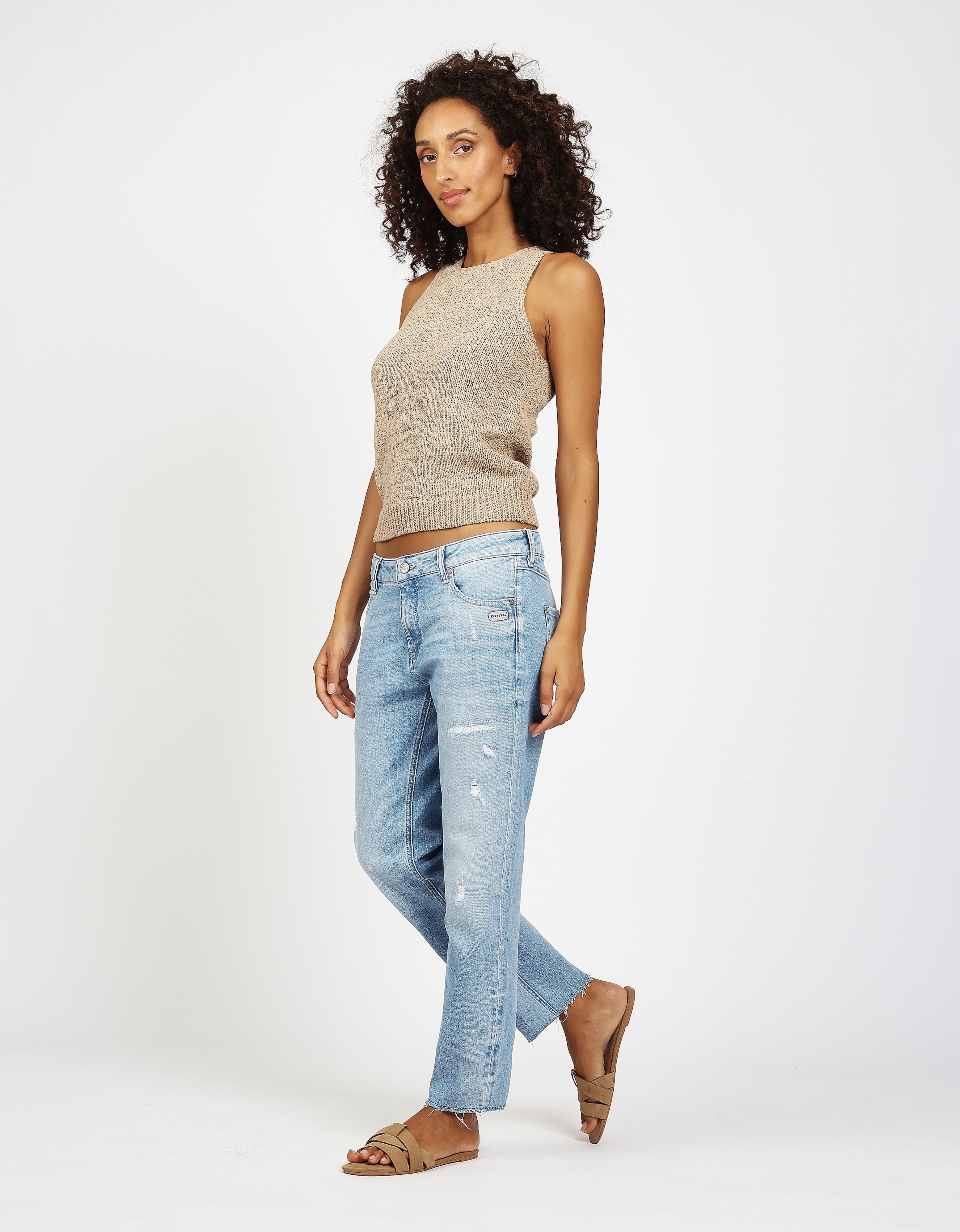 GANG Boyfriend-Jeans »94NADIA« 5-Pocket Style mit Reißverschluss und Knopf