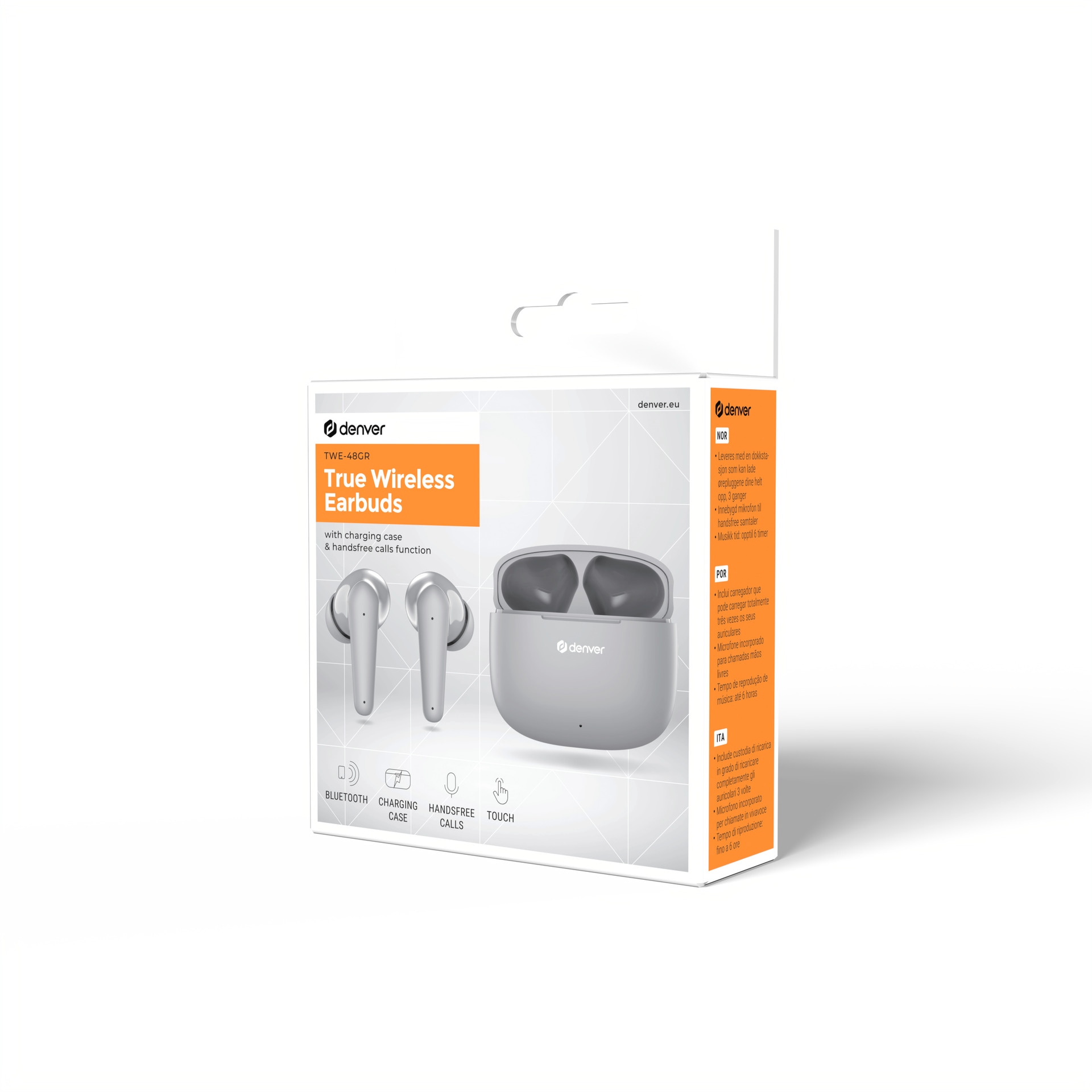 Denver wireless In-Ear-Kopfhörer »Denver TWE-48 True Wireless Stereo Bluetooth Earphones«, AVRCP Bluetooth, Freisprechfunktion