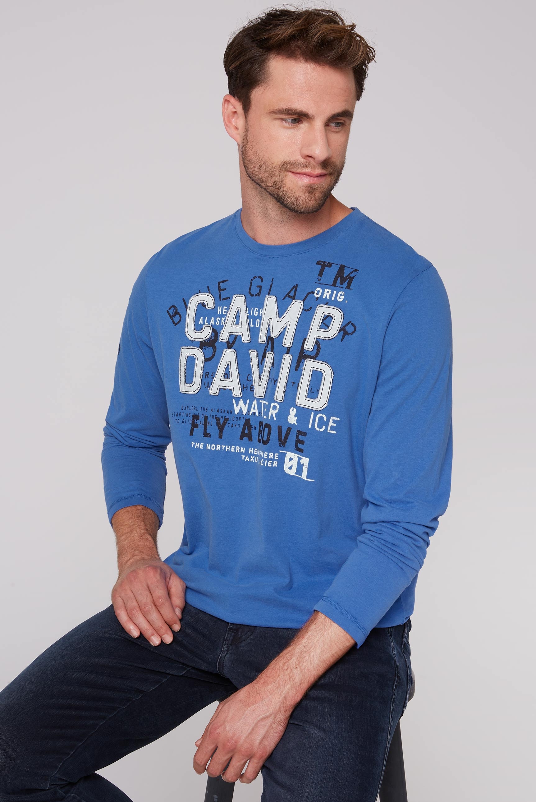 CAMP DAVID Langarmshirt, mit mehreren Prints