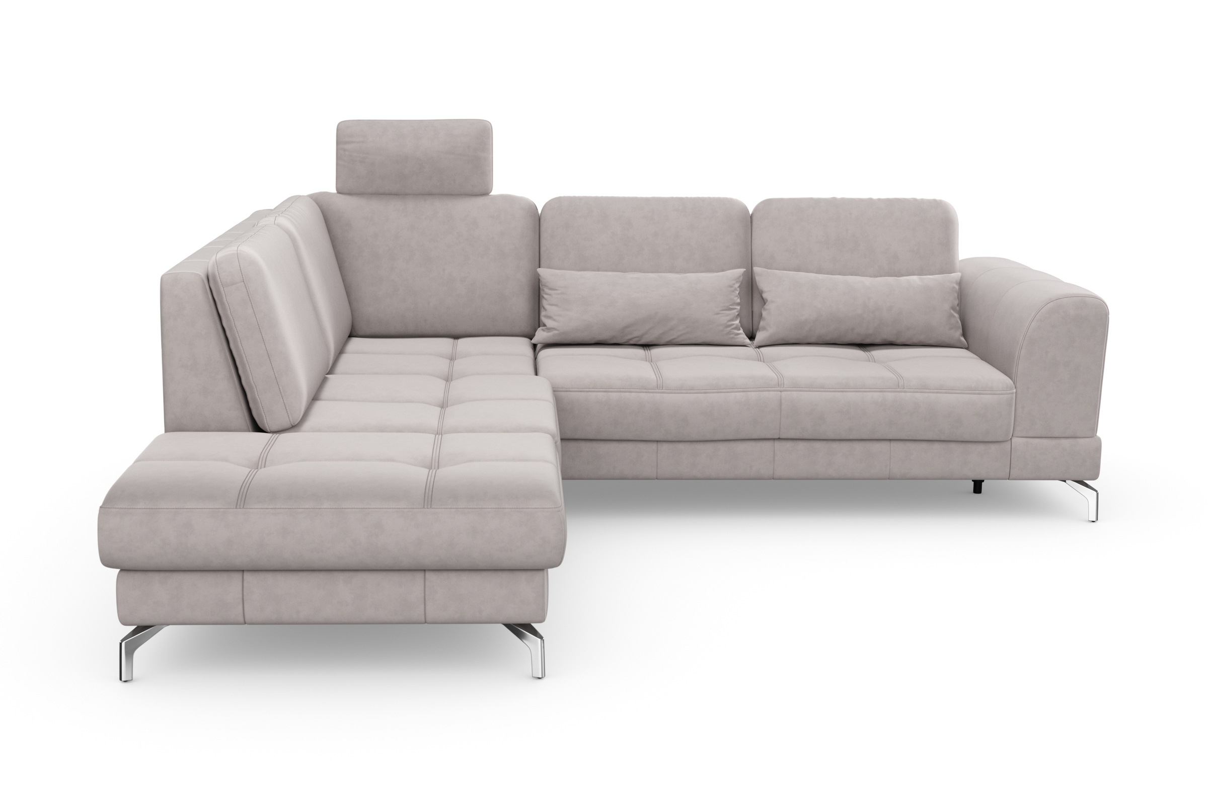 sit&more Ecksofa »Bendigo L-Form« inklusive Sitztiefenverstellung, Bodenfreiheit 12 cm, in 2 Fußfarben