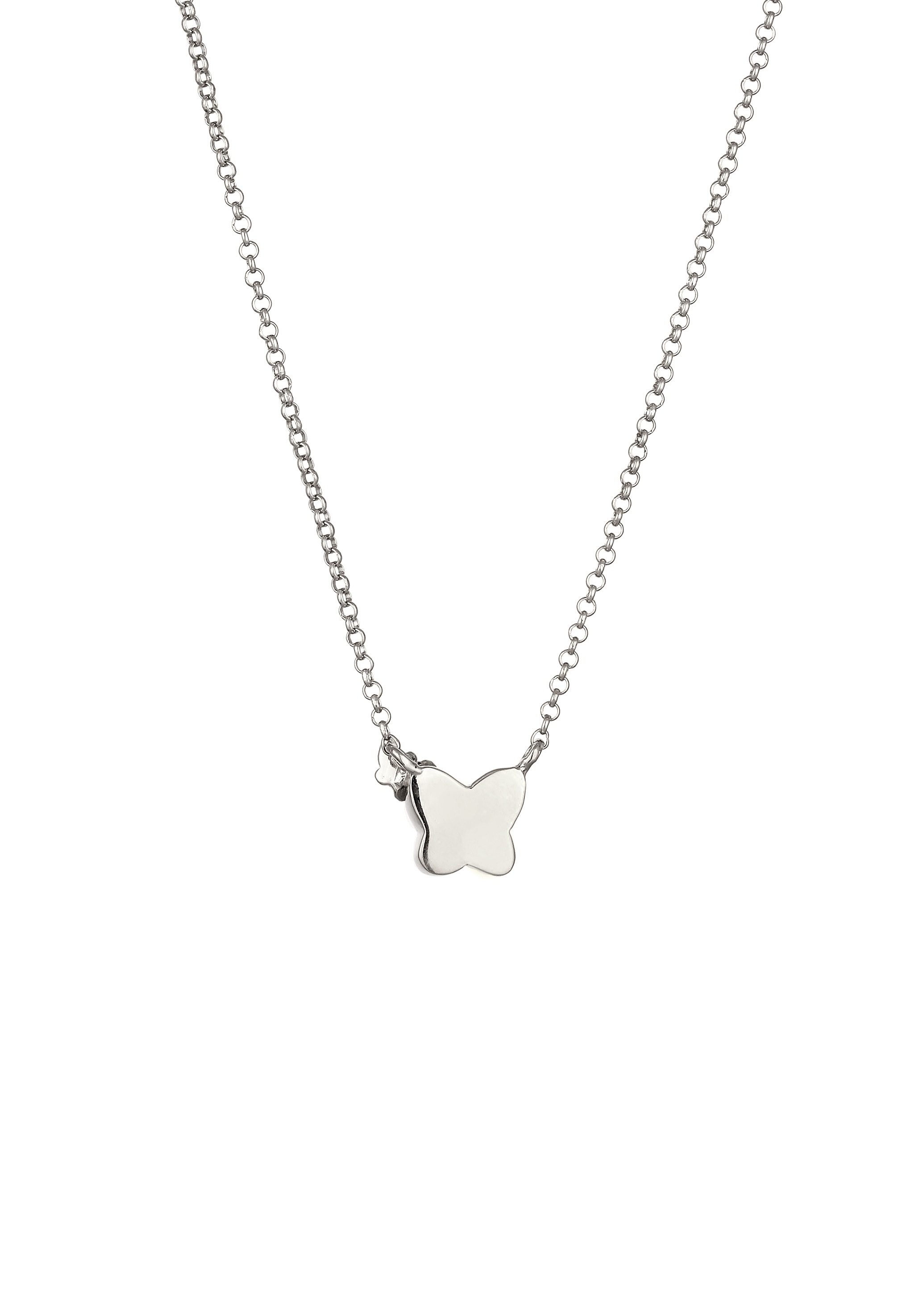 Nenalina Silberkette »Halskette Schmetterling Glas Kristalle Weiß 925 Sterling Silber«