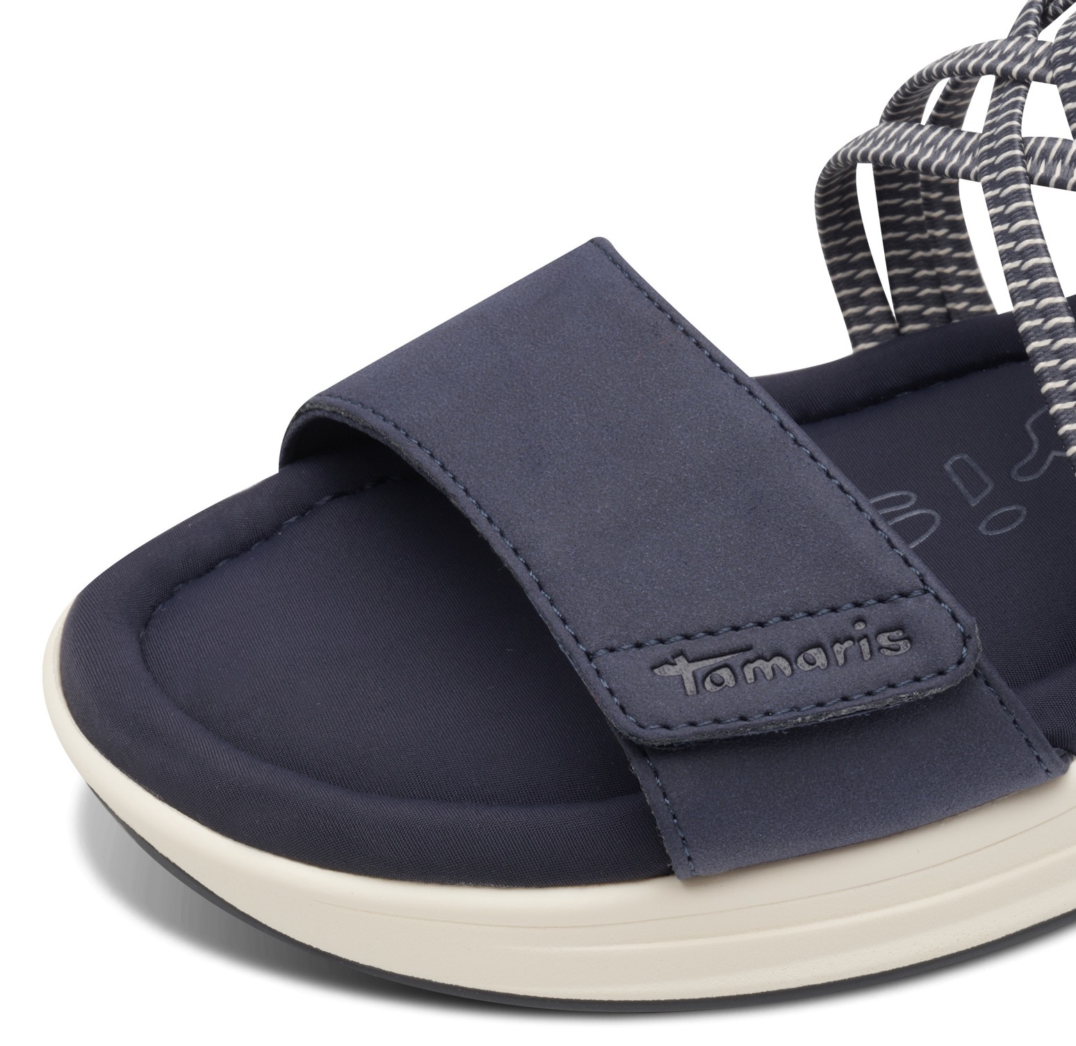 Tamaris Keilsandalette  , Plateau, Bequemschuh, Sandale mit elastischen, überkreuzten Riemchen