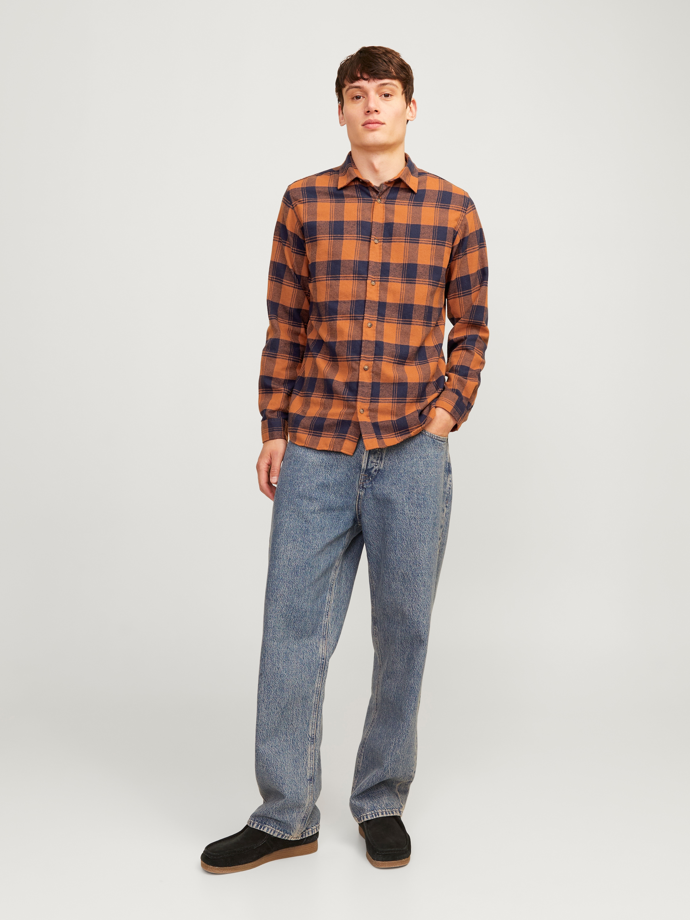 Jack & Jones Langarmhemd »JJJOSHUA FALL BUFFALO SHIRT LS«