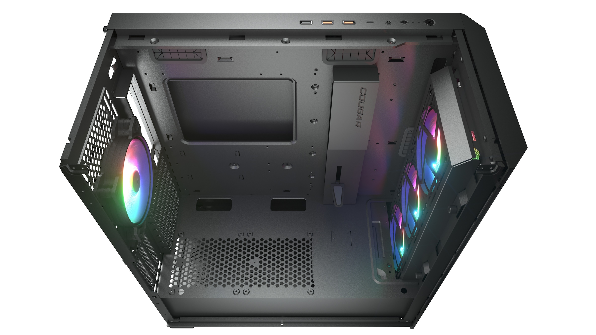 Cougar PC-Gehäuse »DUOFACE PRO RGB, Mid Tower, Schwarz«