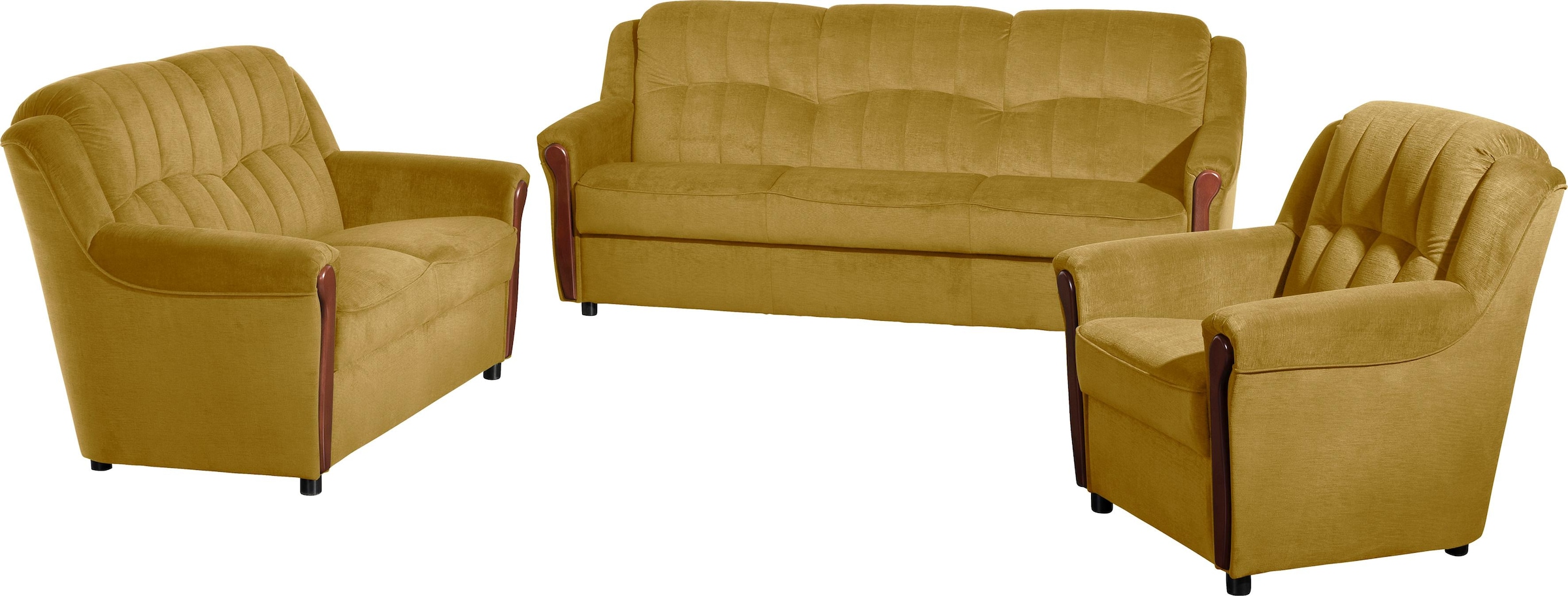 Max Winzer® 2-Sitzer »Trier komfortabel, Komfortsitzhöhe 47cm, klassisch, Retro und modern«, hohe Rückenlehne, Sichtholzschabracken, Breite 130 cm