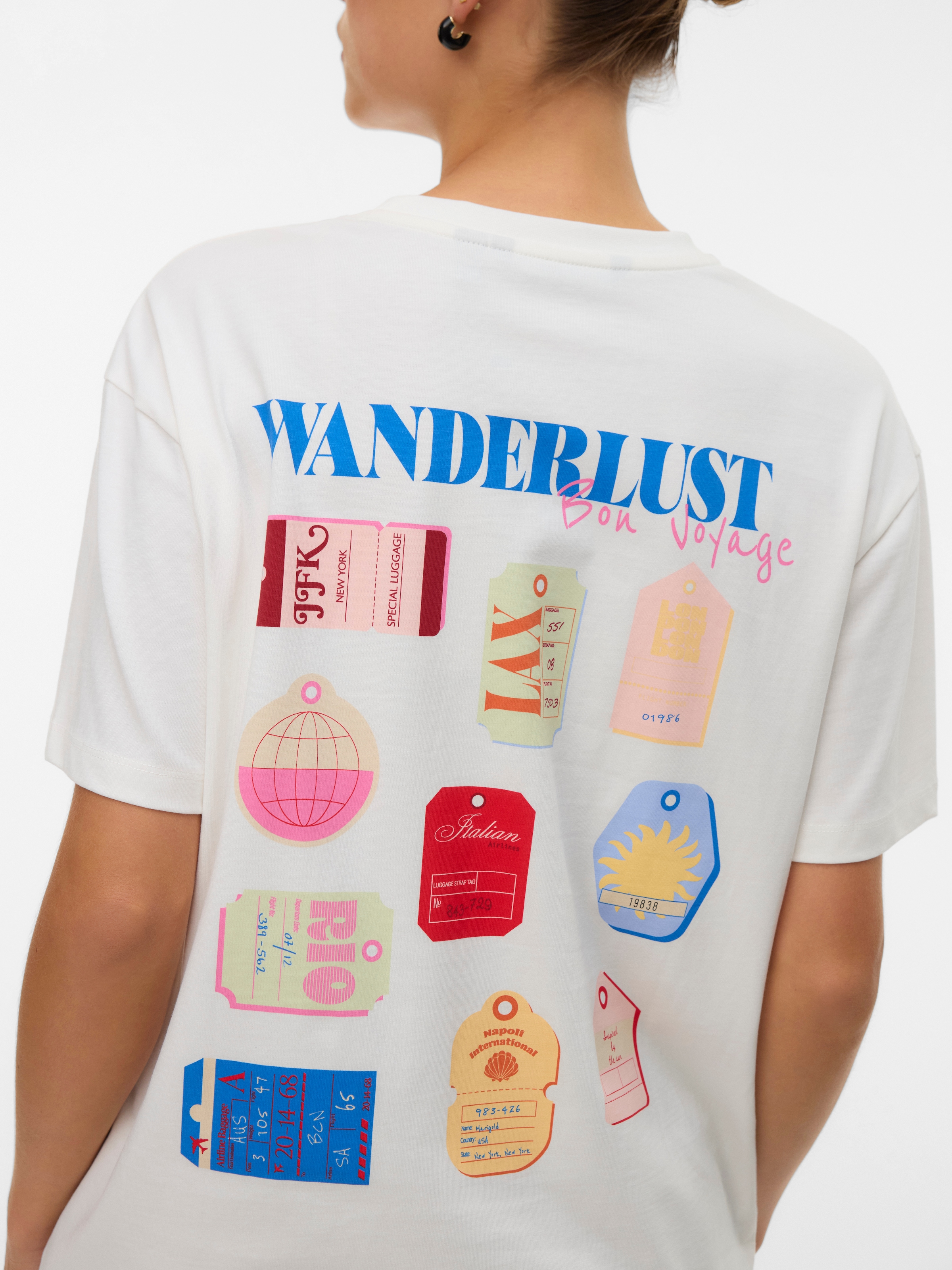 Vero Moda T-Shirt »VMNINNA MIA SS TOP BOX JRS« Baumwolle, Rückenprint