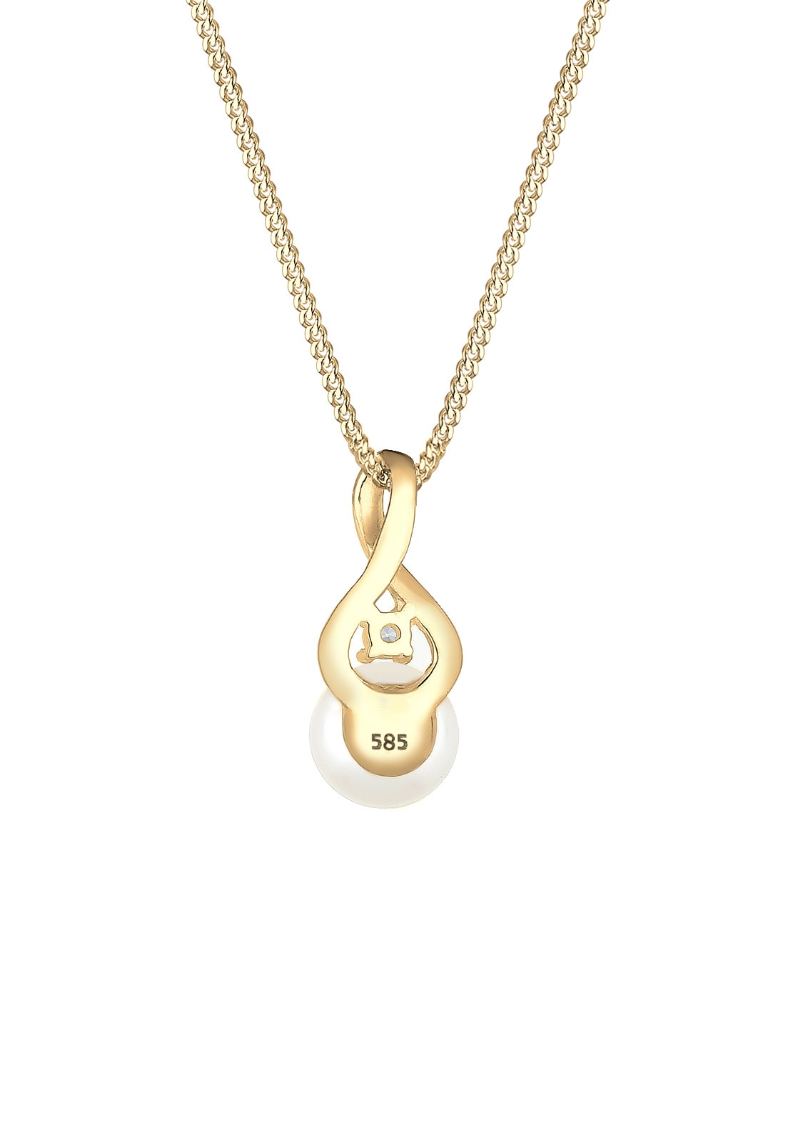 Elli Premium Silberkette »Halskette Infinity Unendlichkeit Topas 585 Gelbgold«