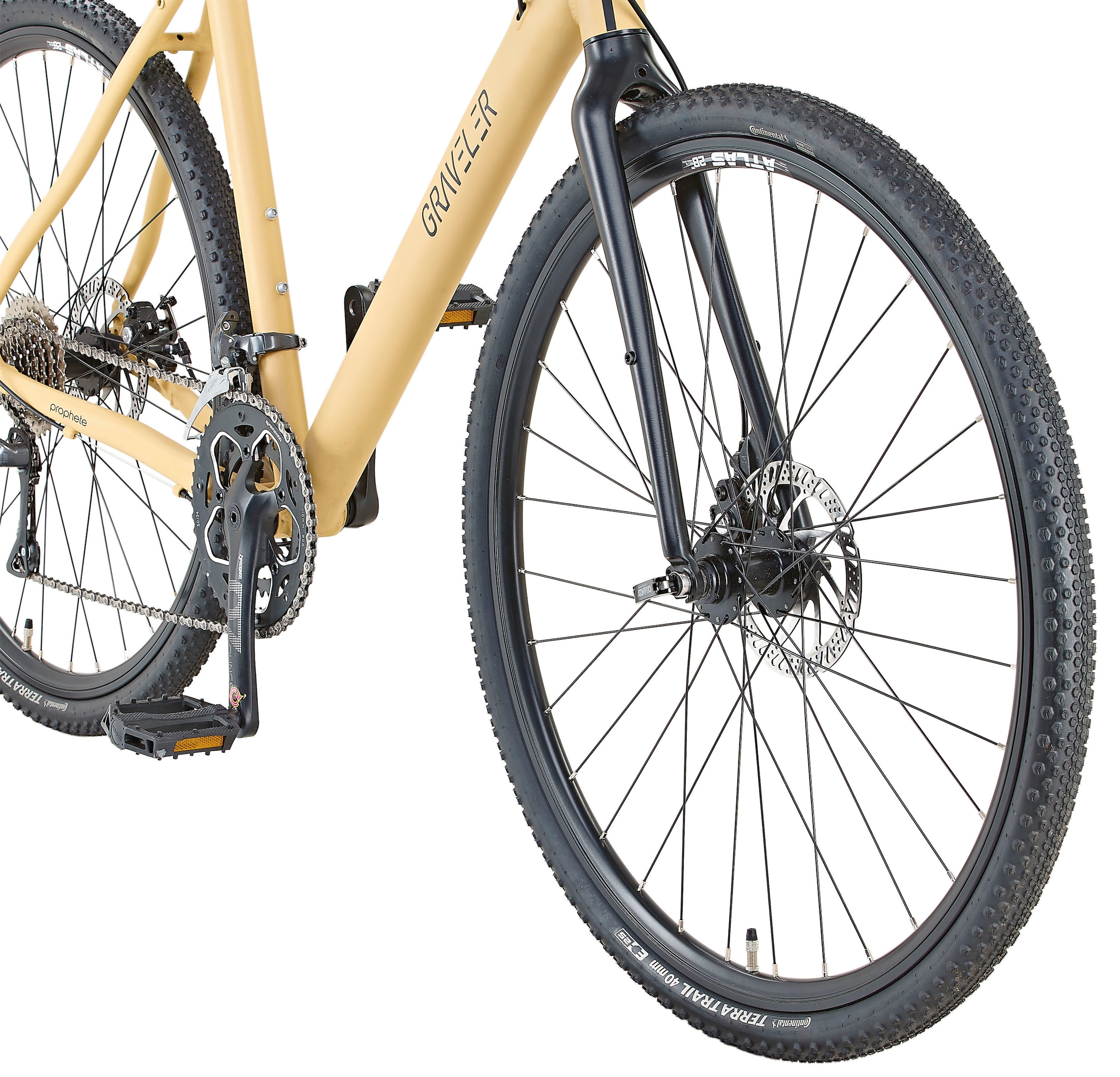 Prophete Gravelbike »Graveler«, 16 Gang, Shimano, Claris Schaltwerk, Kettenschaltung, für Herren, Kettenschaltung