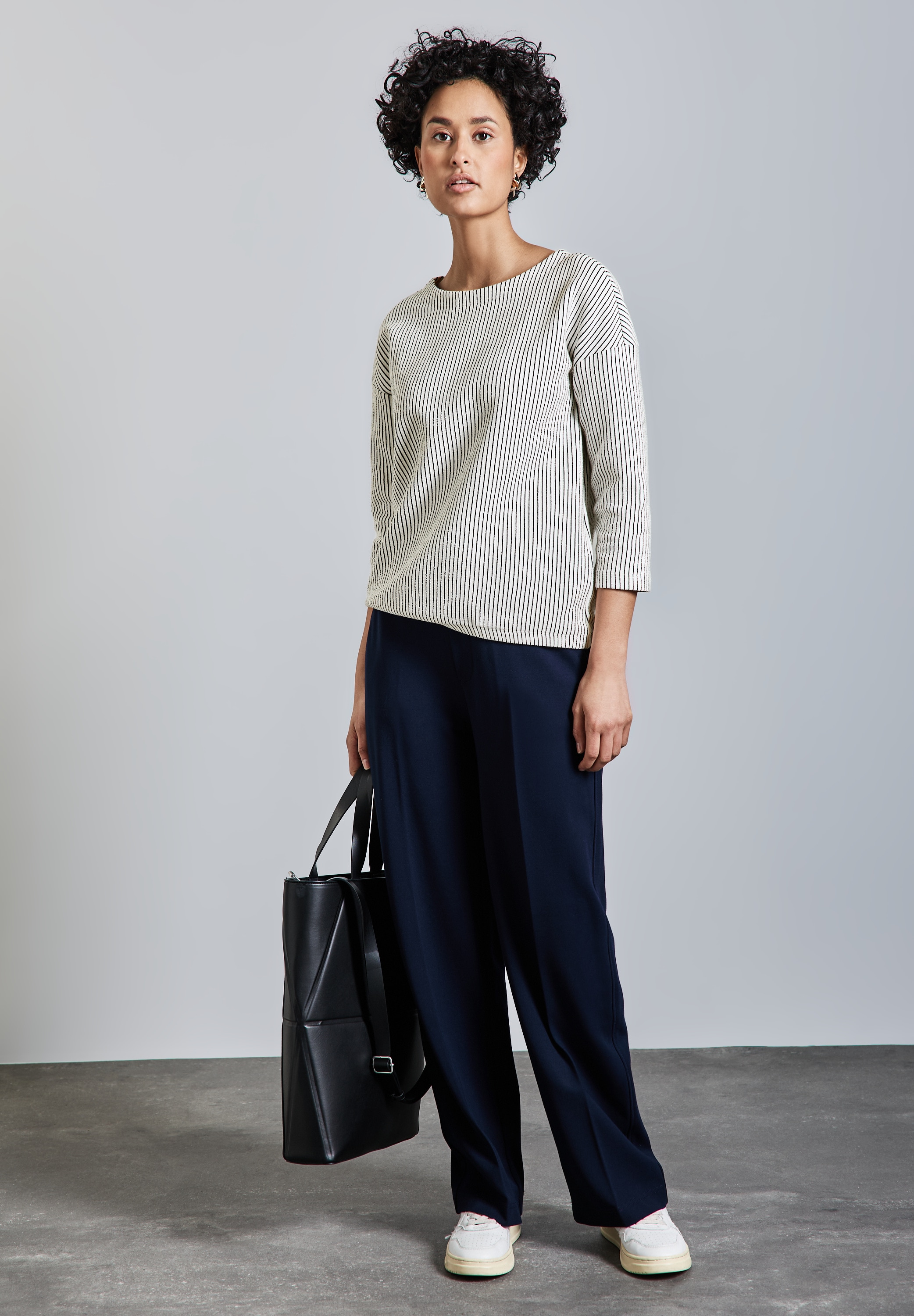 STREET ONE 3/4 Arm-Pullover, mit Streifenmuster