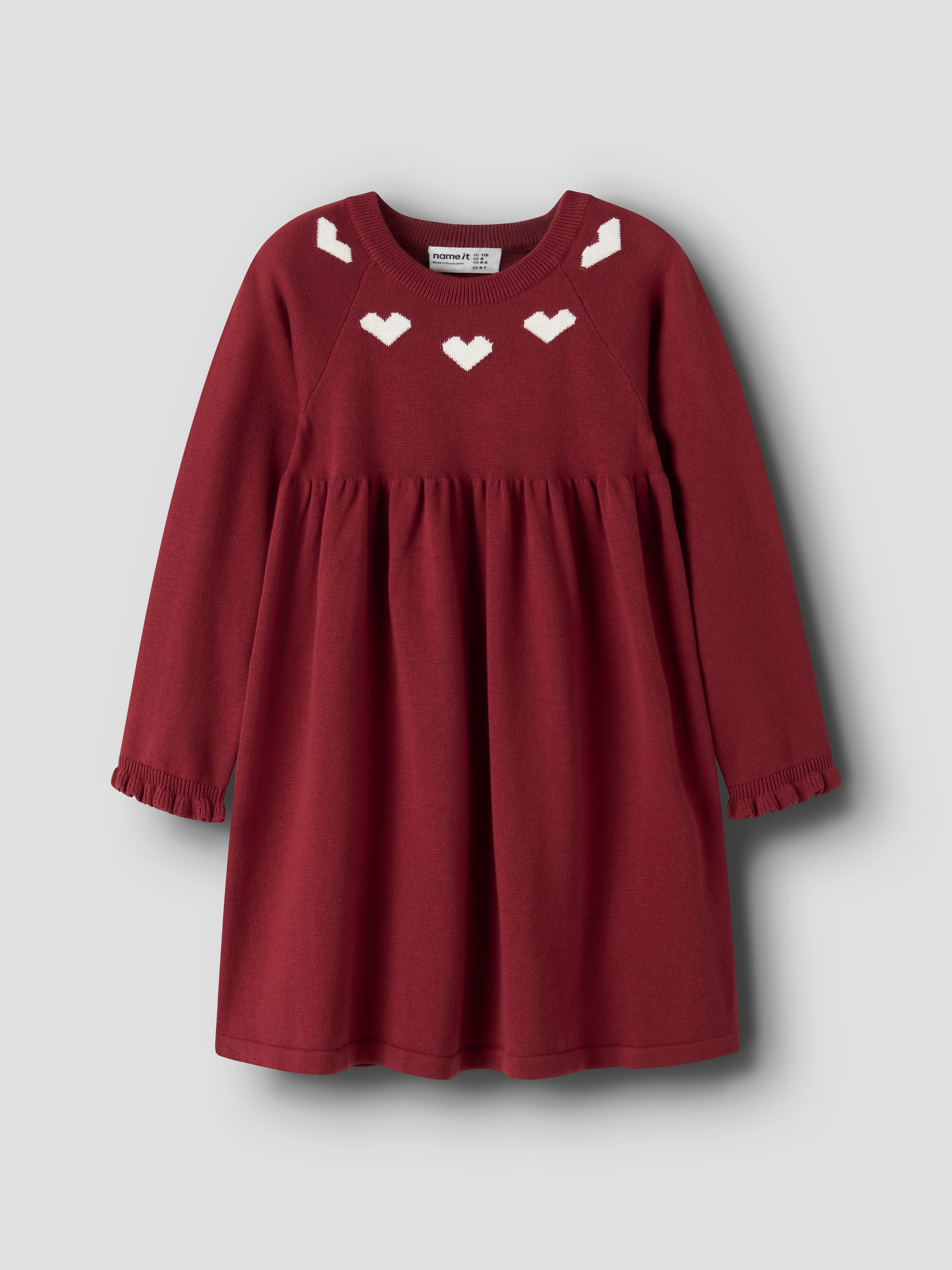 Name It Strickkleid »NMFRISSE LS KNIT DRESS« Weihnachten, Baumwolle, normal geschnitten