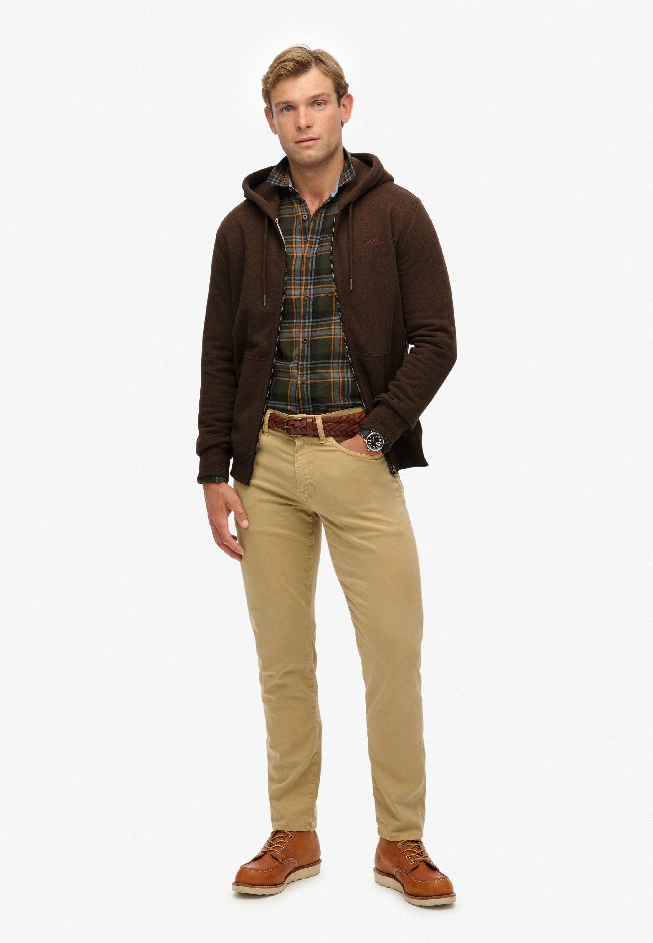 Superdry Kapuzensweatjacke »ESSENTIAL LOGO ZIP HOODIE HB« Baumwollmischung, slim fit